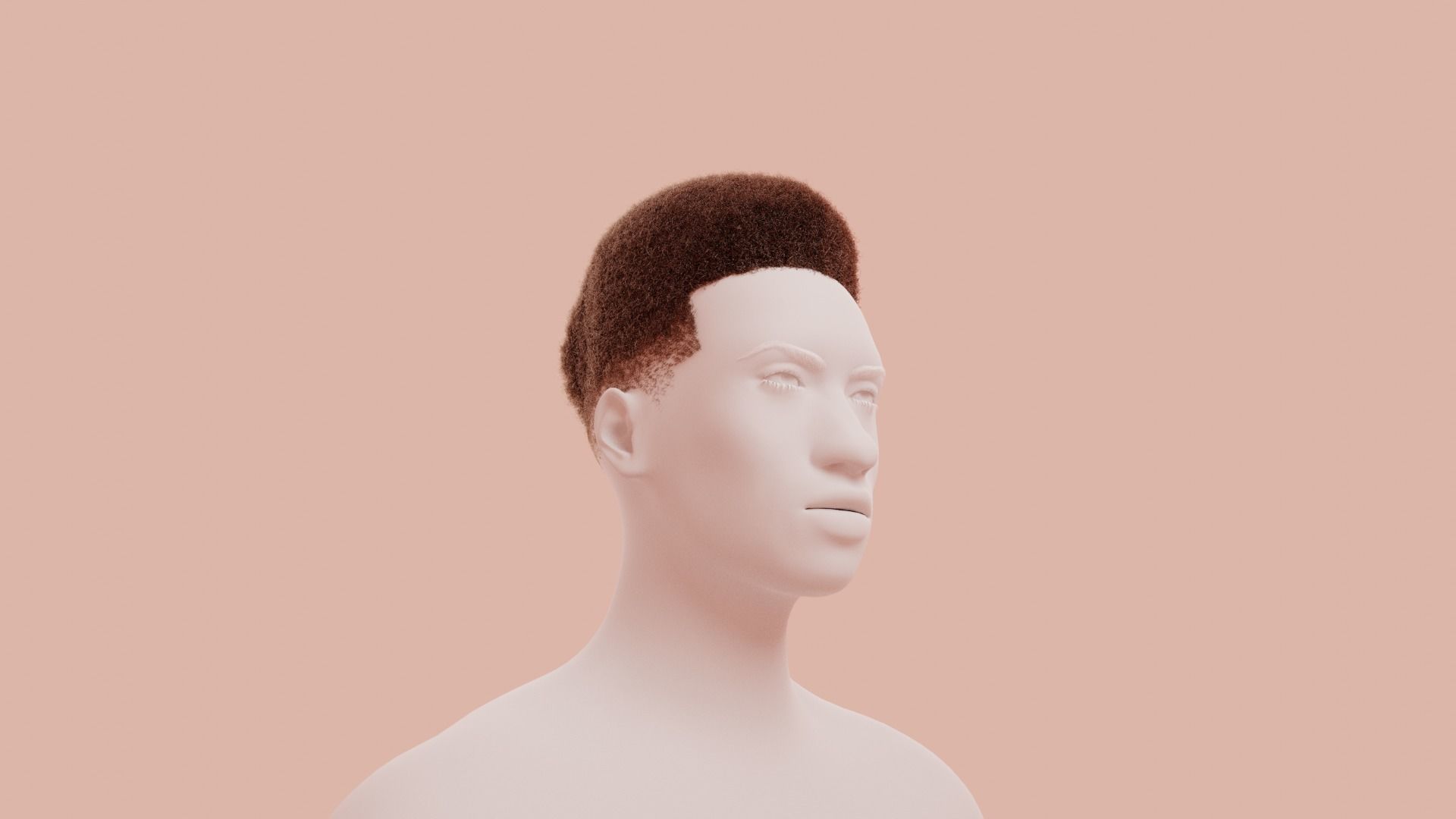 Flat Top Hair 3D model_24