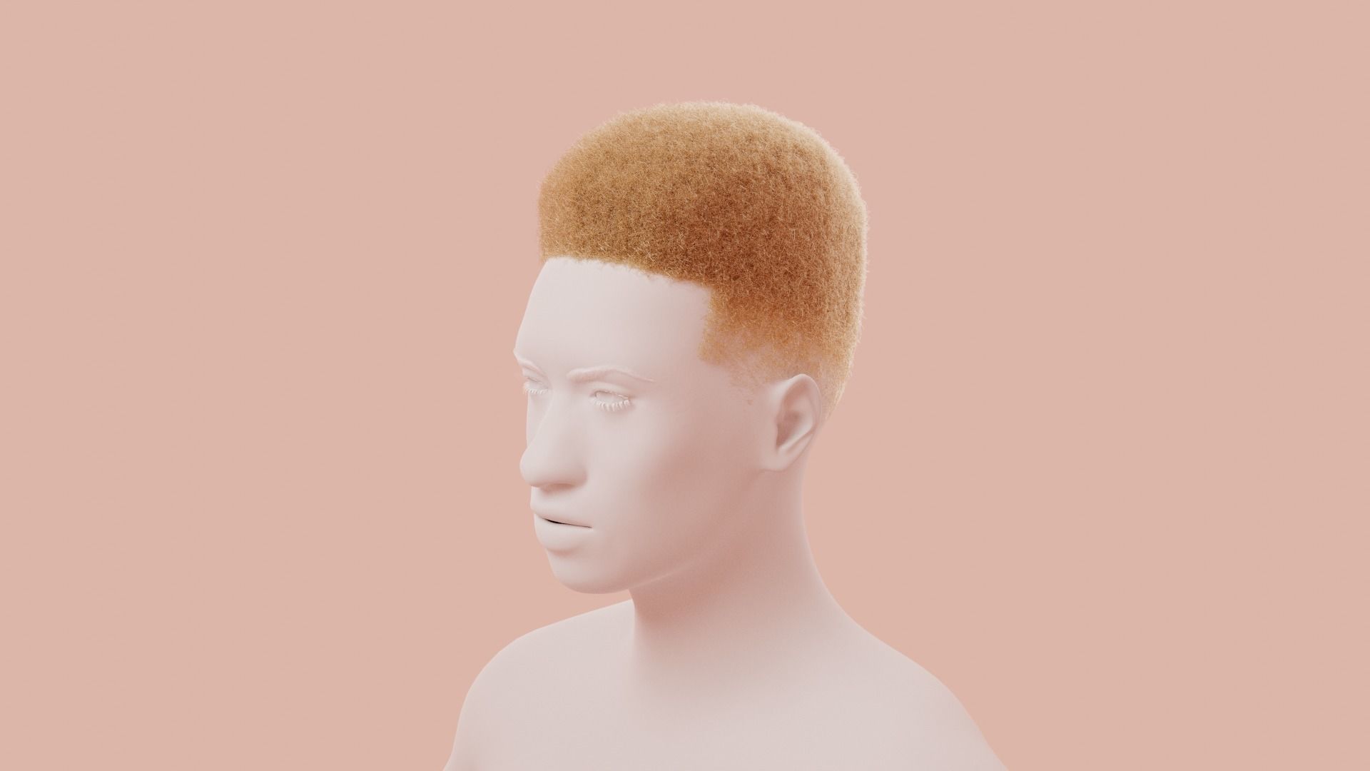 Flat Top Hair 3D model_1