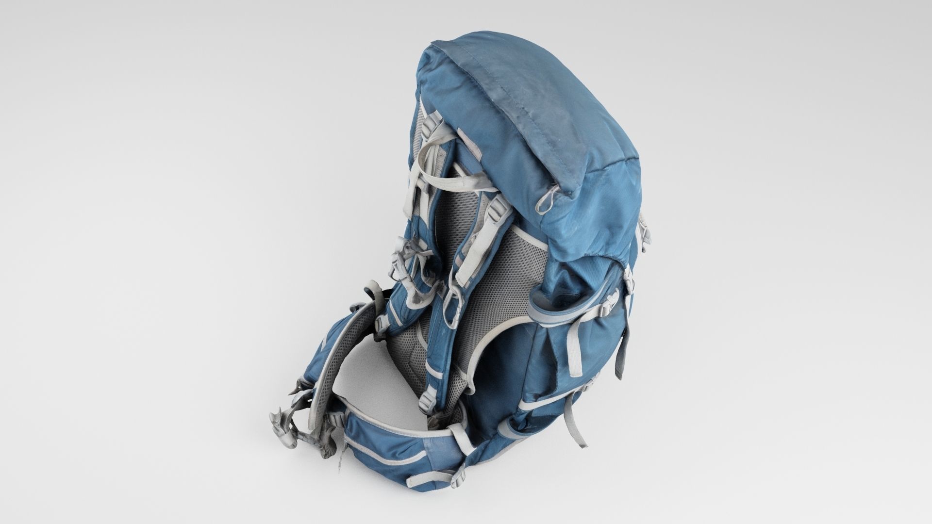 large hiking backpack for tourism 3D model_2