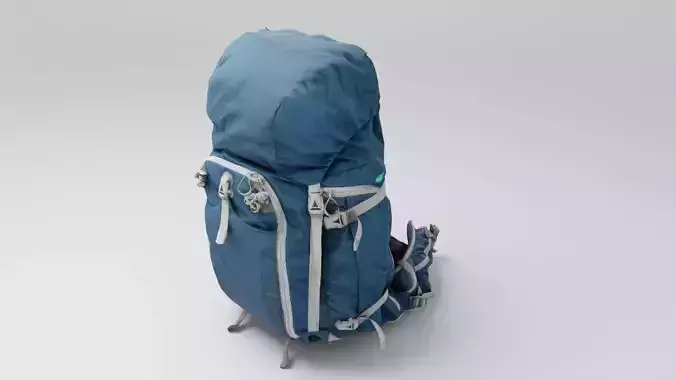 large hiking backpack for tourism  3D model