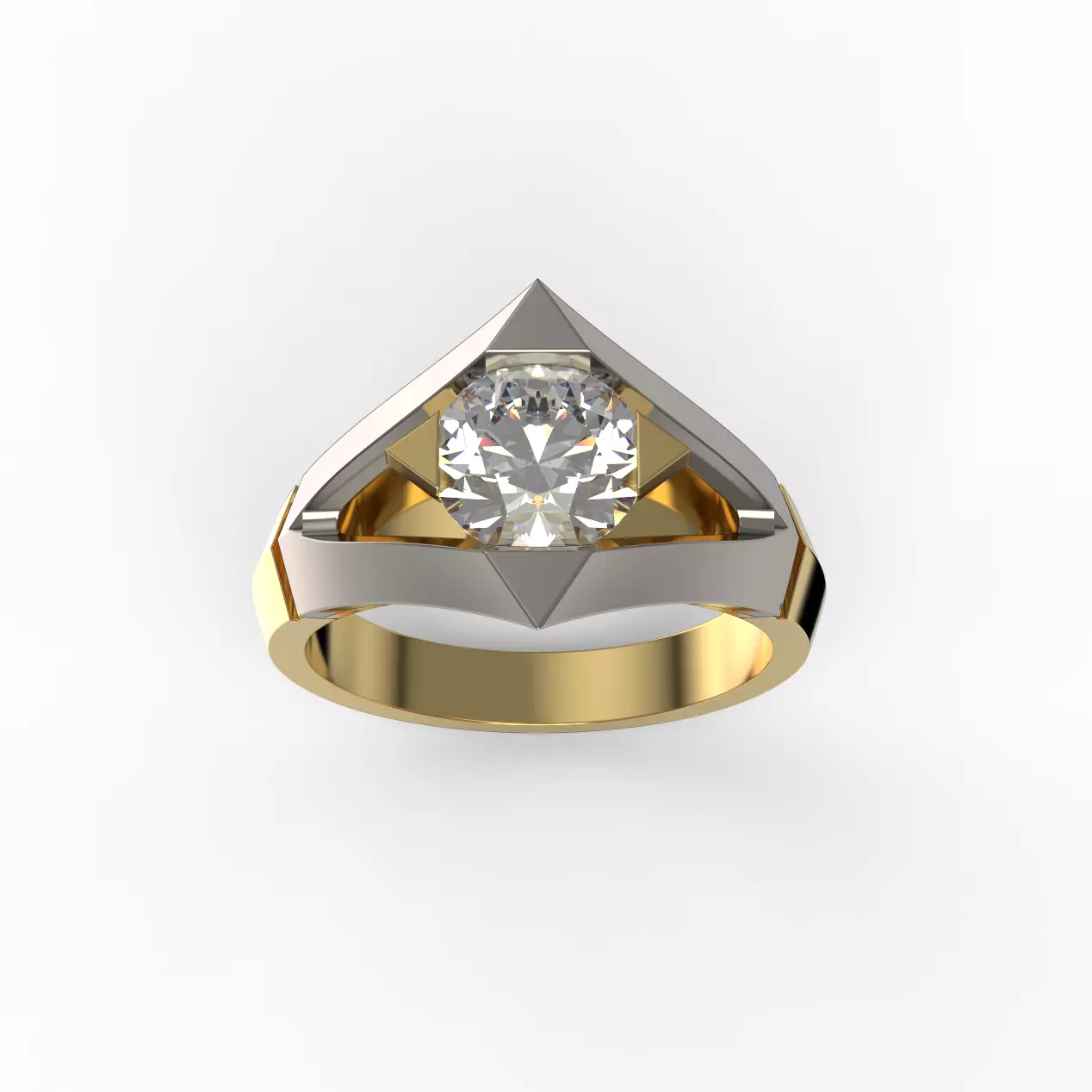 1 Carat Stone Ring 125 3D print model