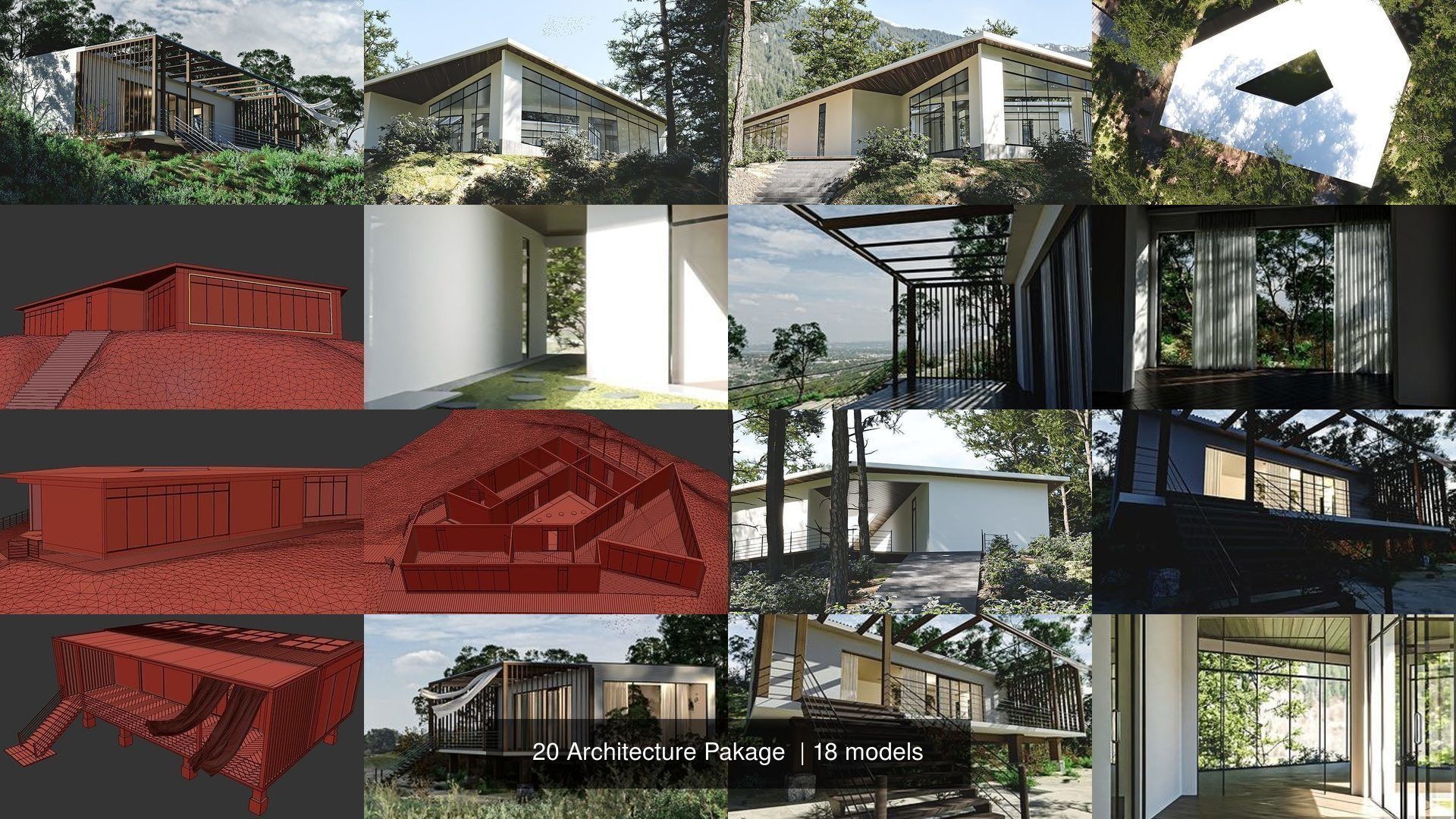 20 Architecture Pakage  3D Model Collection_4