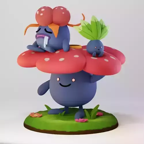 Vileplume Gloom and Oddish from Pokemon