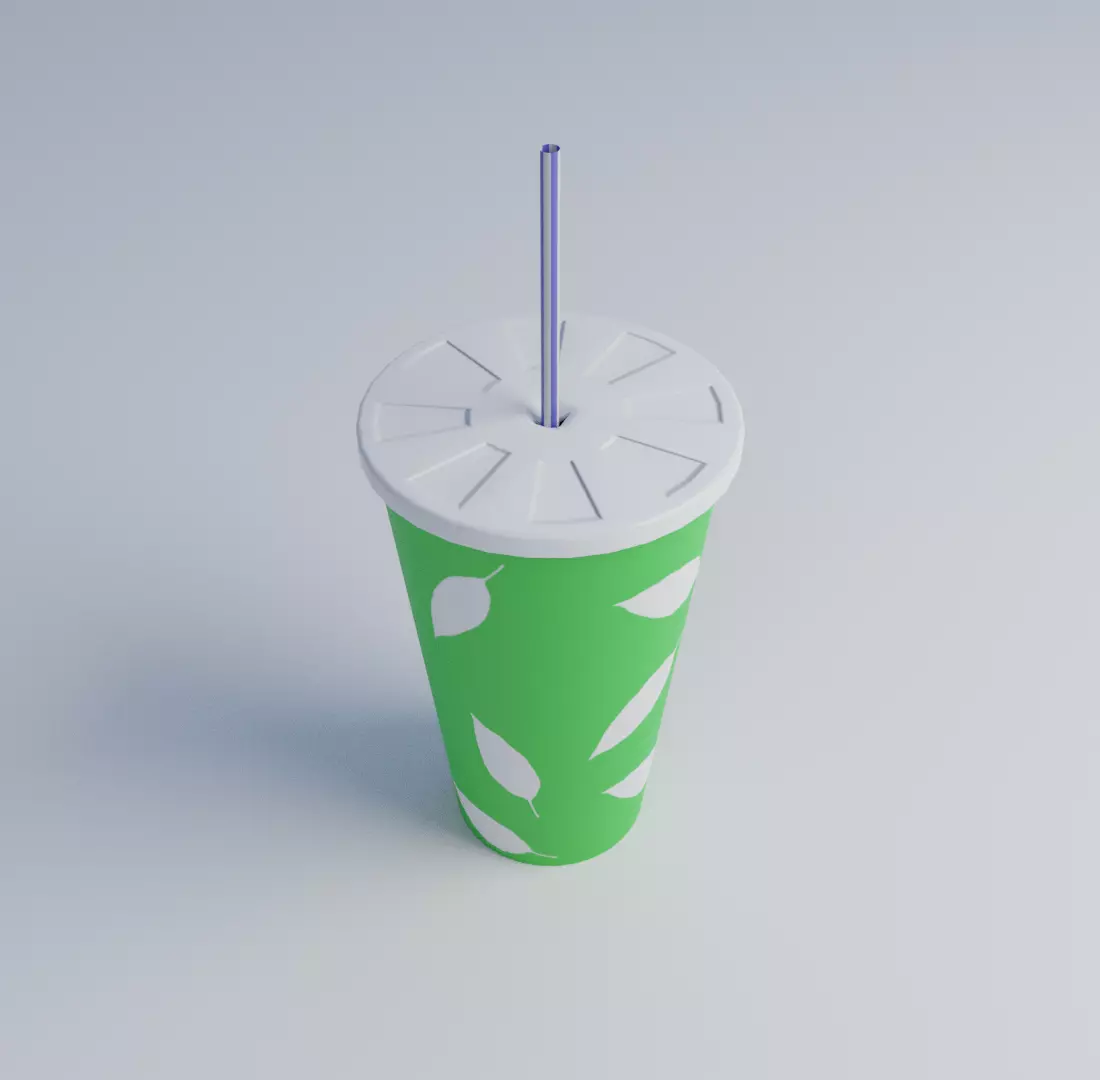 Disposable cup 3D model_0