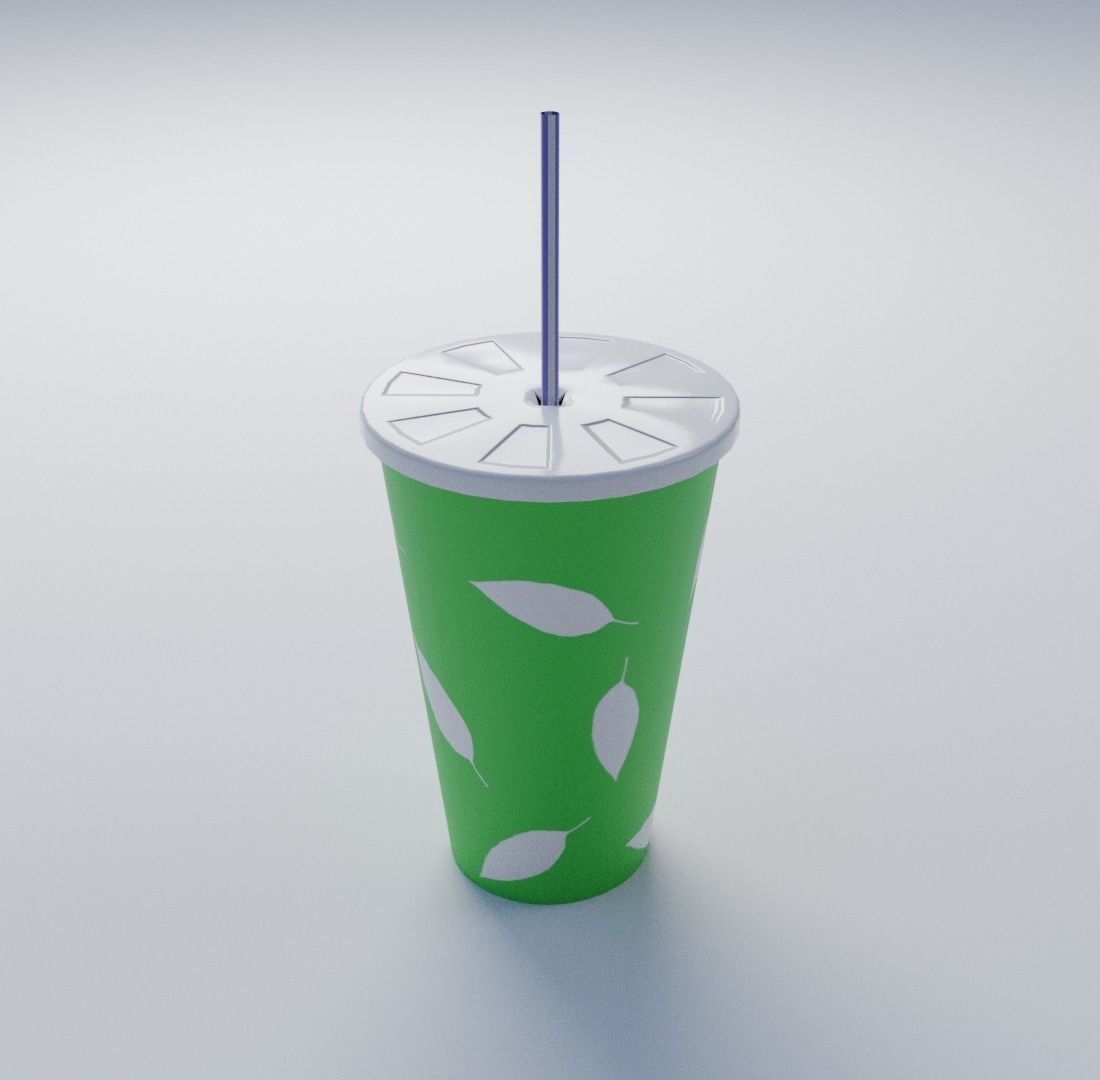 Disposable cup 3D model_1