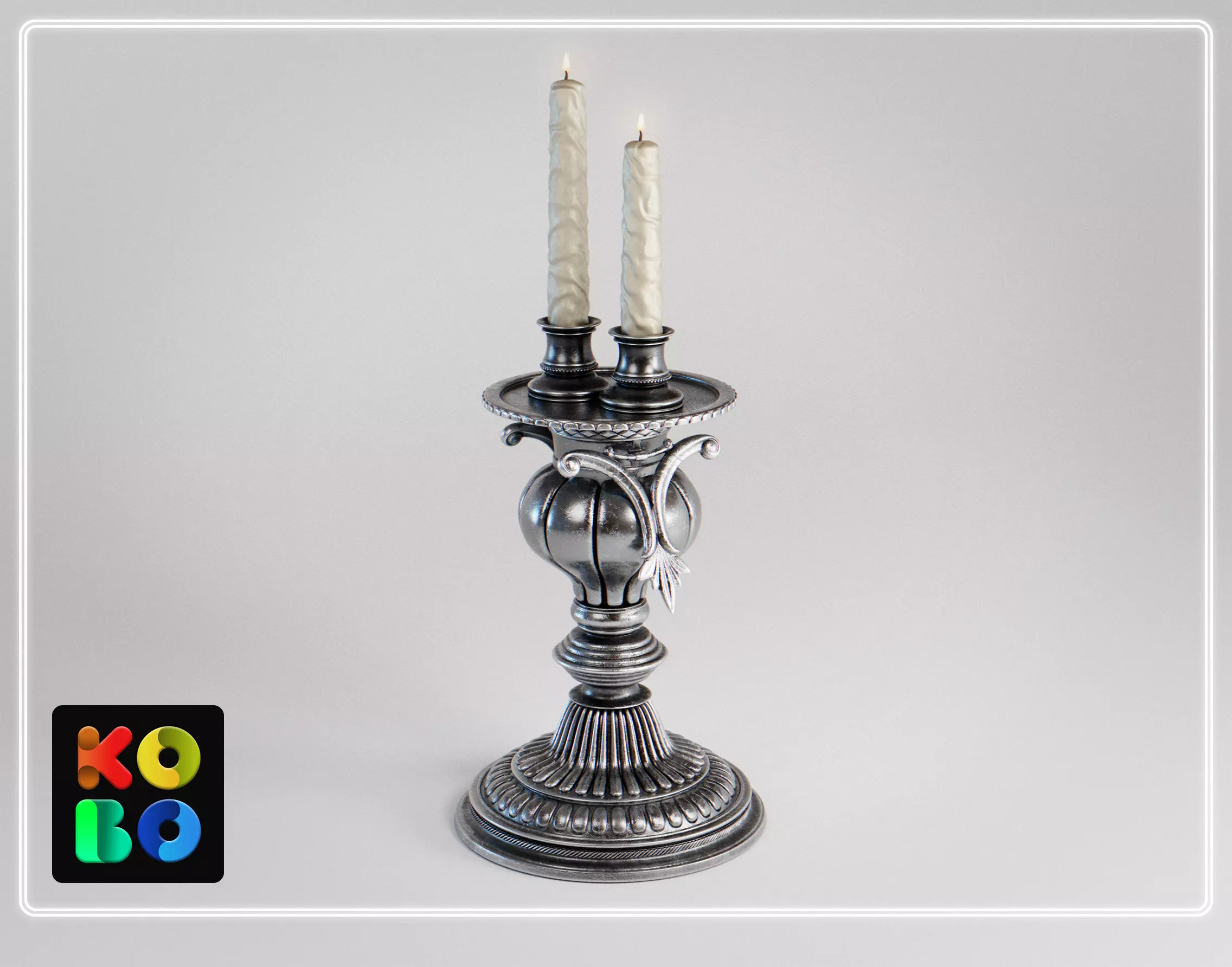 Ornamental Candlestick 05 - 4K 3D model