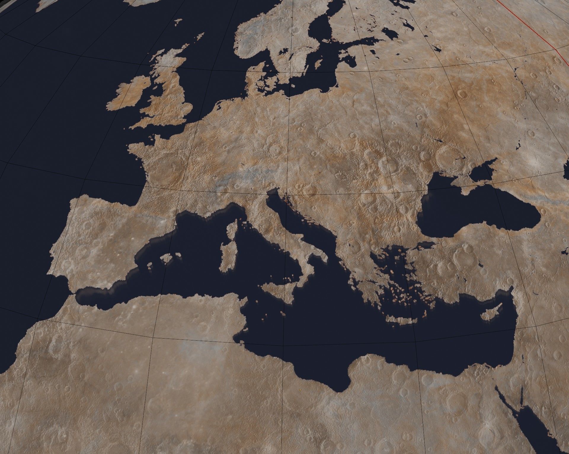 Bombarded planet earth  Low-poly 3D model_21