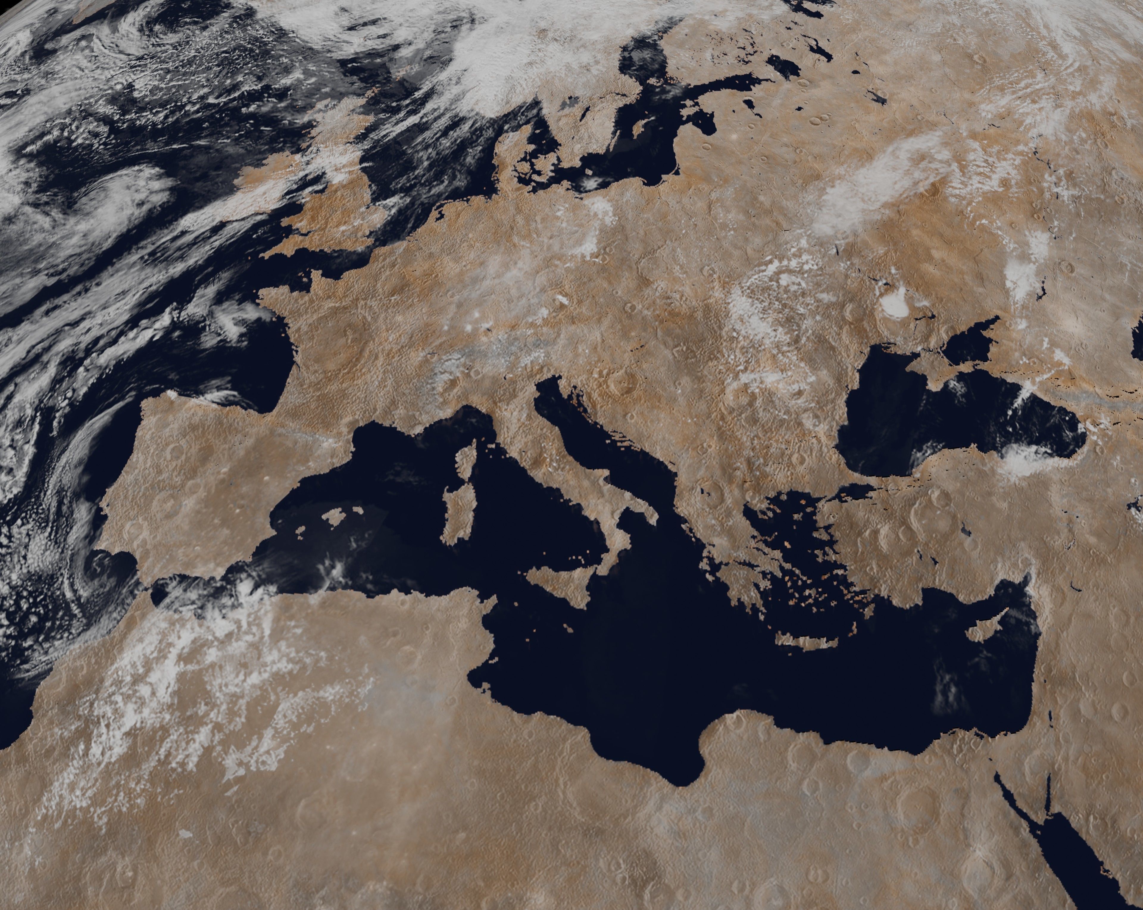 Bombarded planet earth  Low-poly 3D model_1