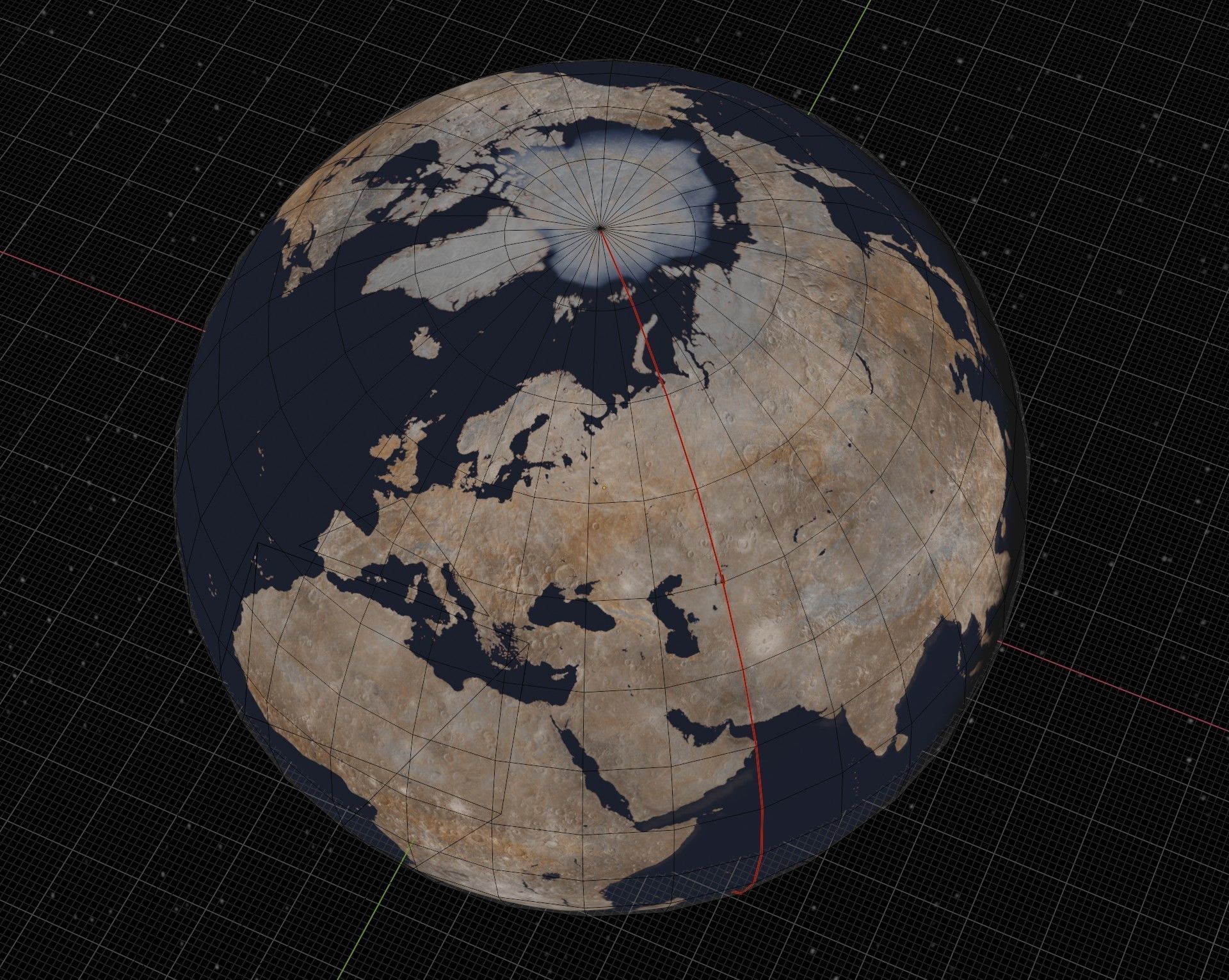 Bombarded planet earth  Low-poly 3D model_12