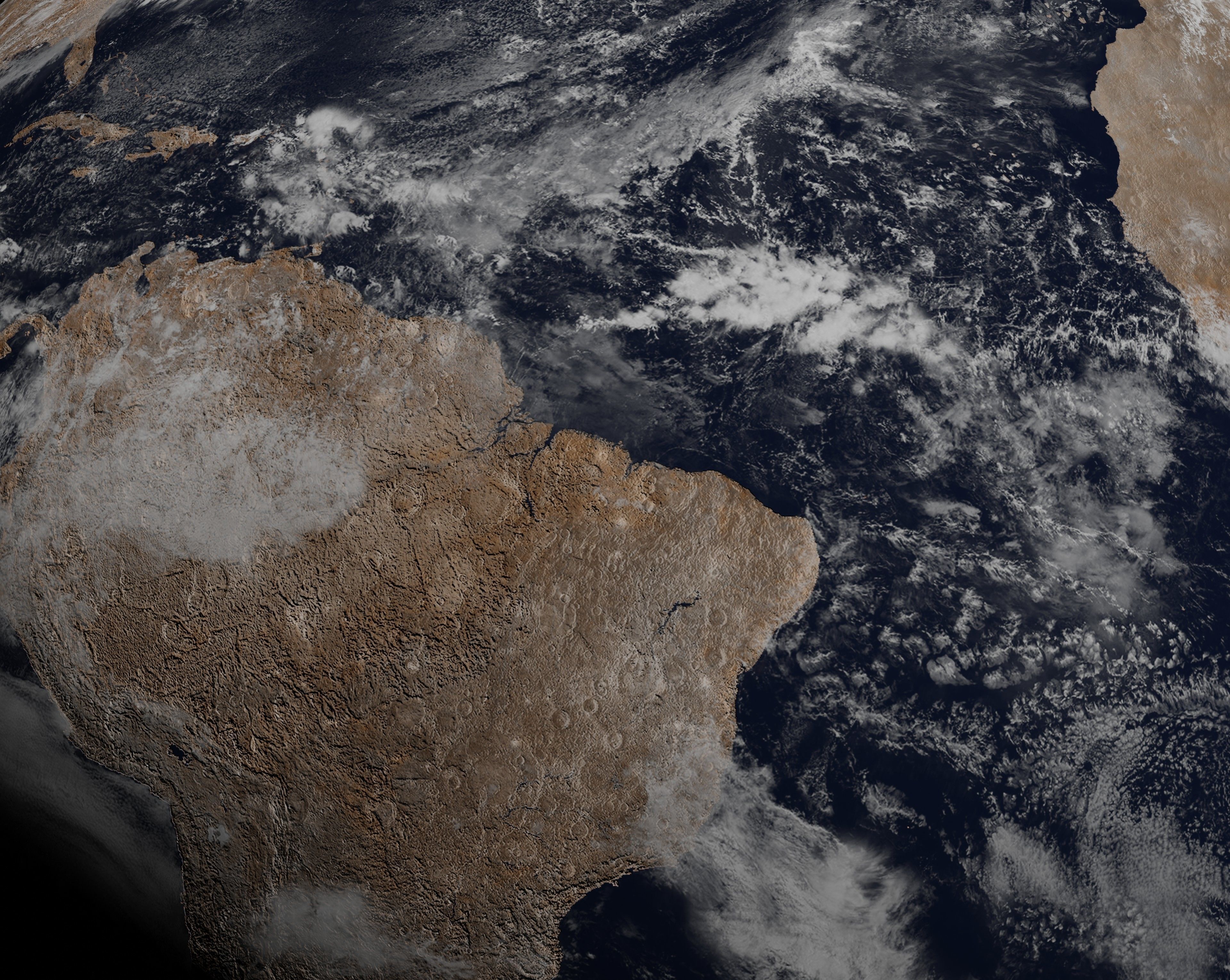 Bombarded planet earth  Low-poly 3D model_3