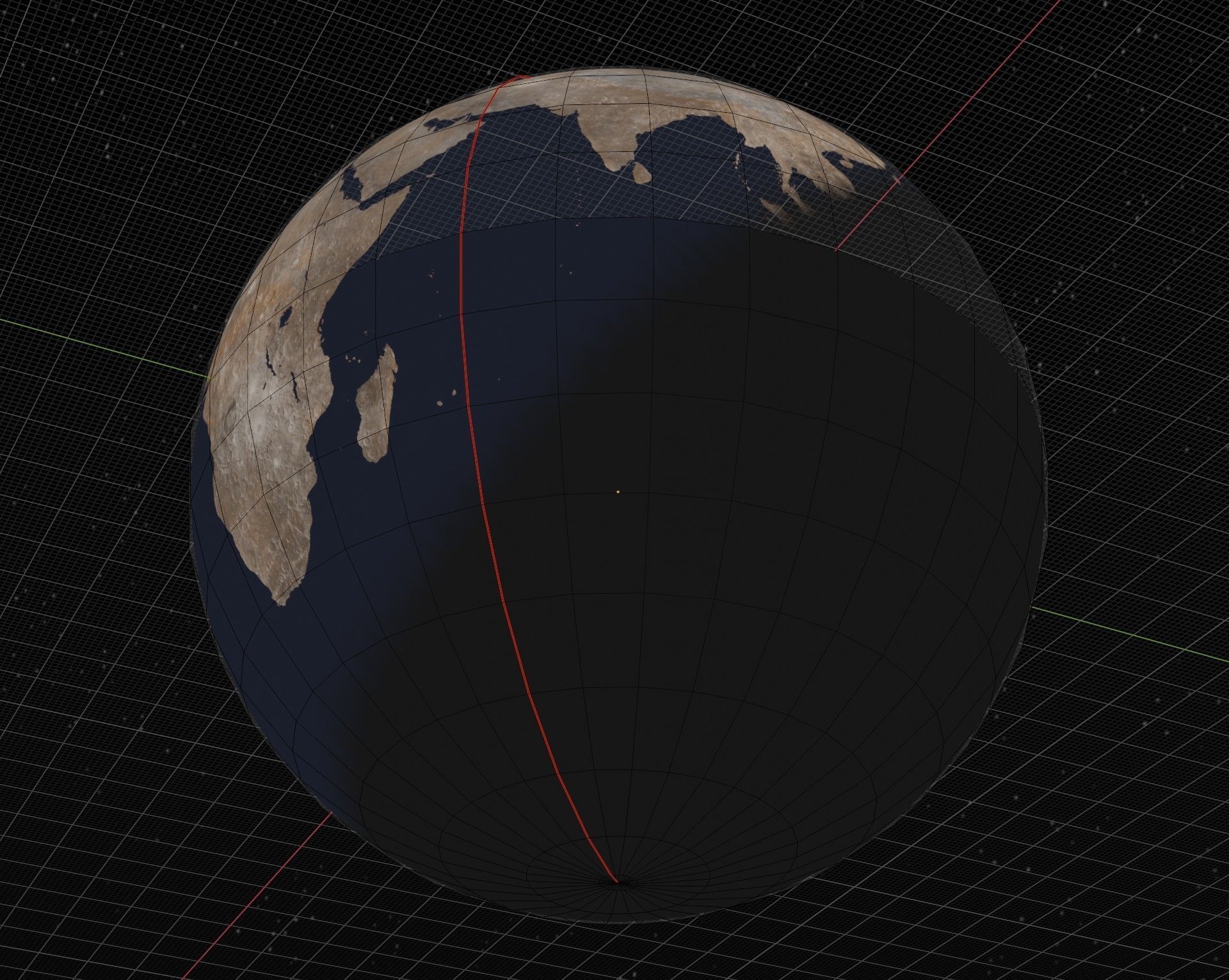 Bombarded planet earth  Low-poly 3D model_14