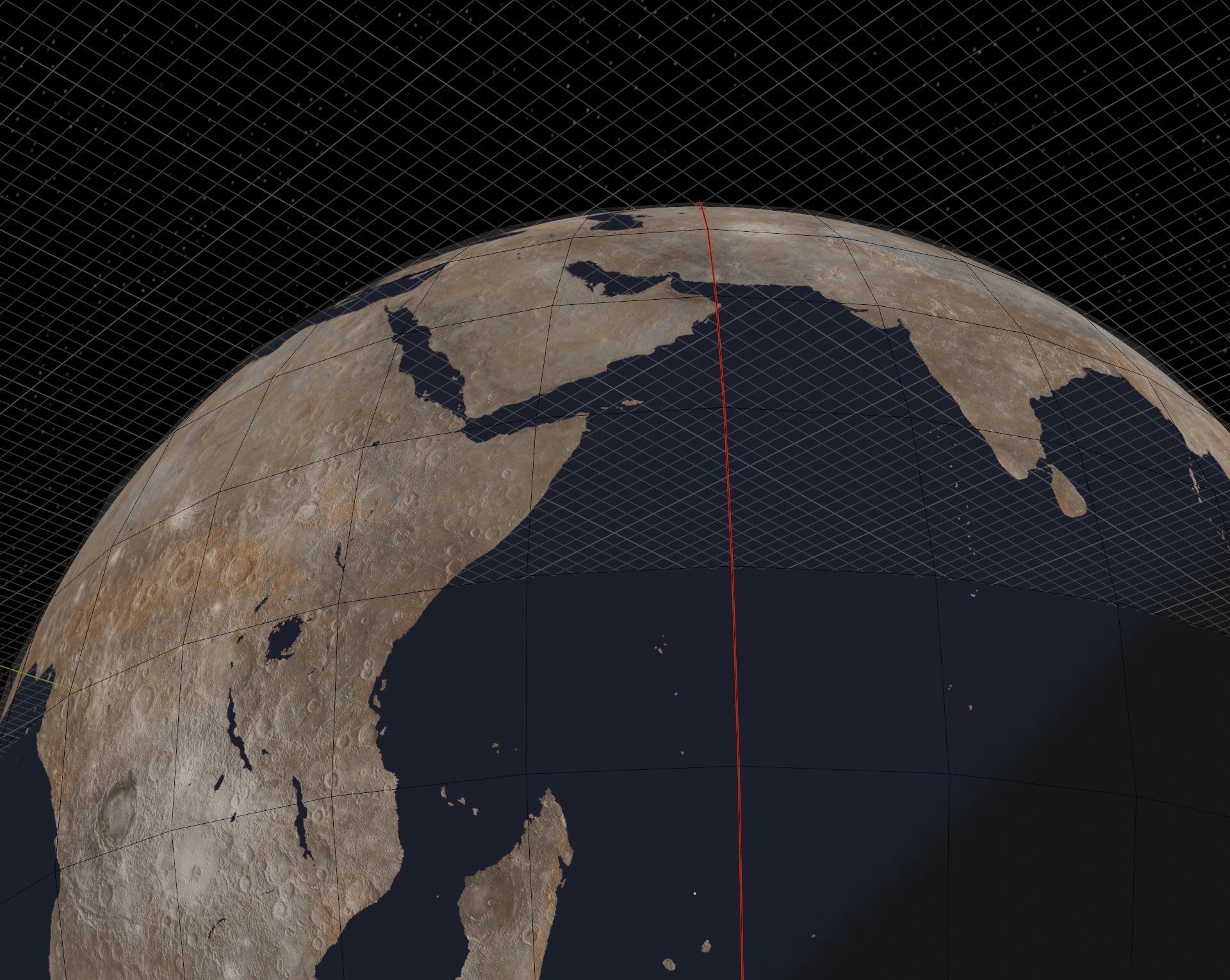 Bombarded planet earth  Low-poly 3D model_11