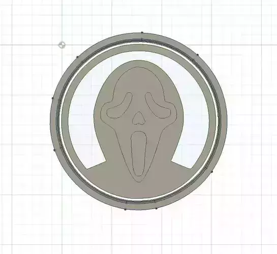 Halloween Scary Scream Cookie and Fondant Cutter with Embosser 3D print model