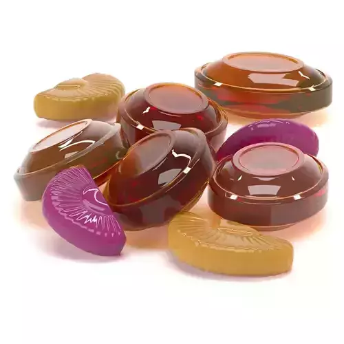 Sweets in a glass vase