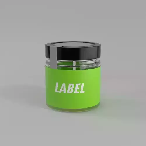 Modern Glass Jar with Label
