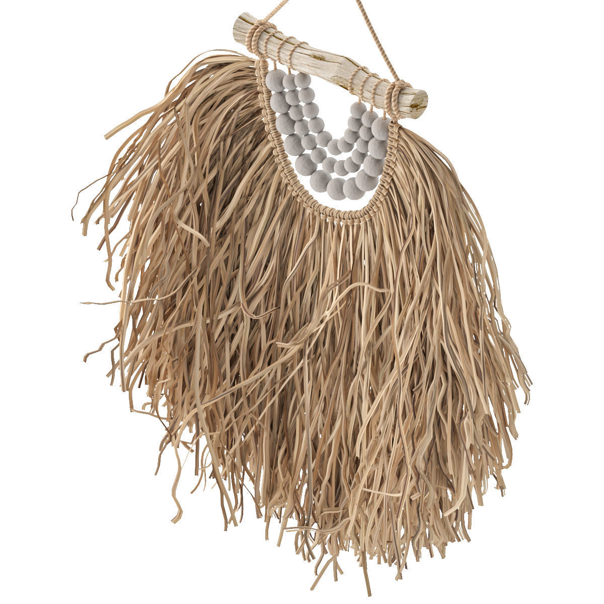 Raffia Handmade Boho 3D model_2