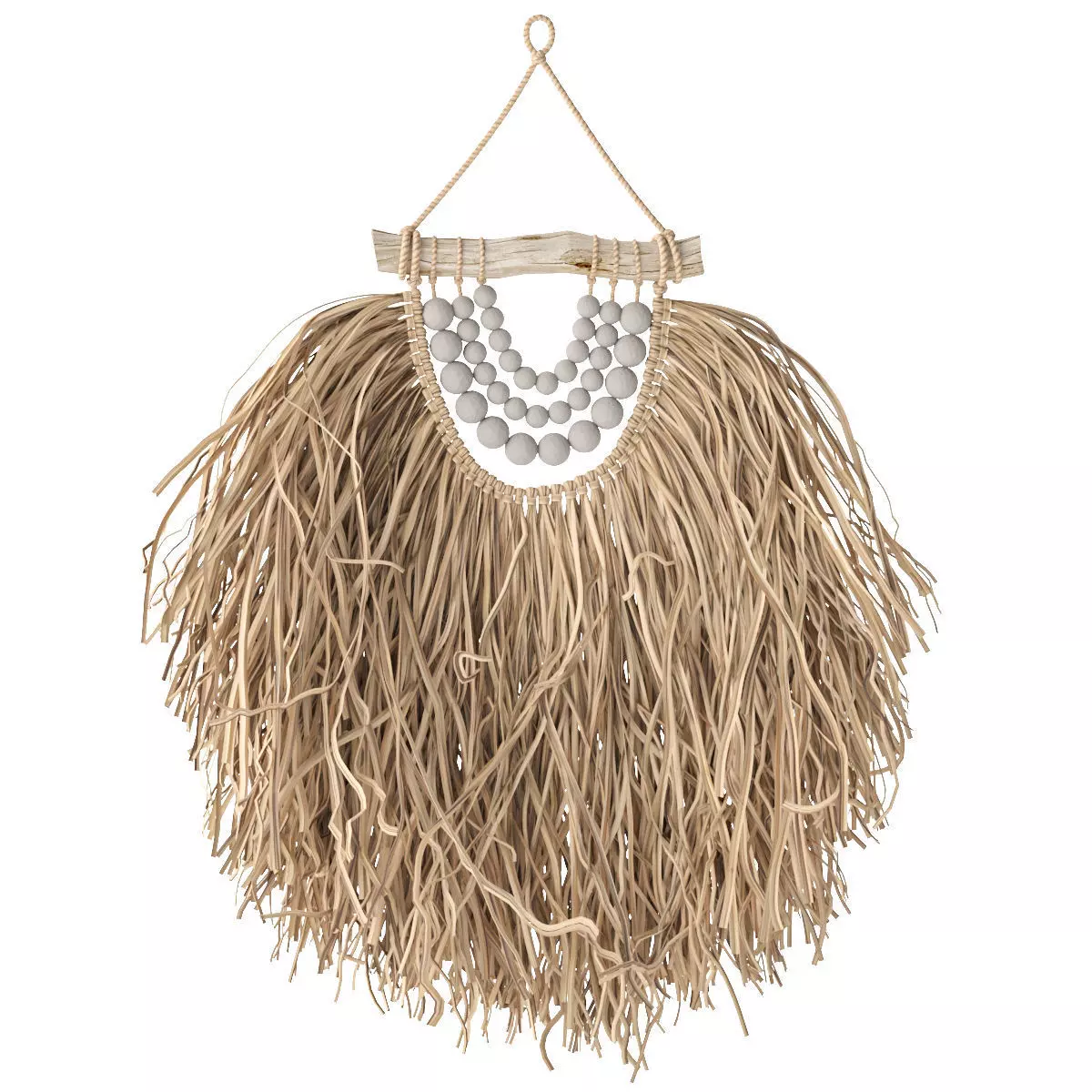 Raffia Handmade Boho 3D model_0