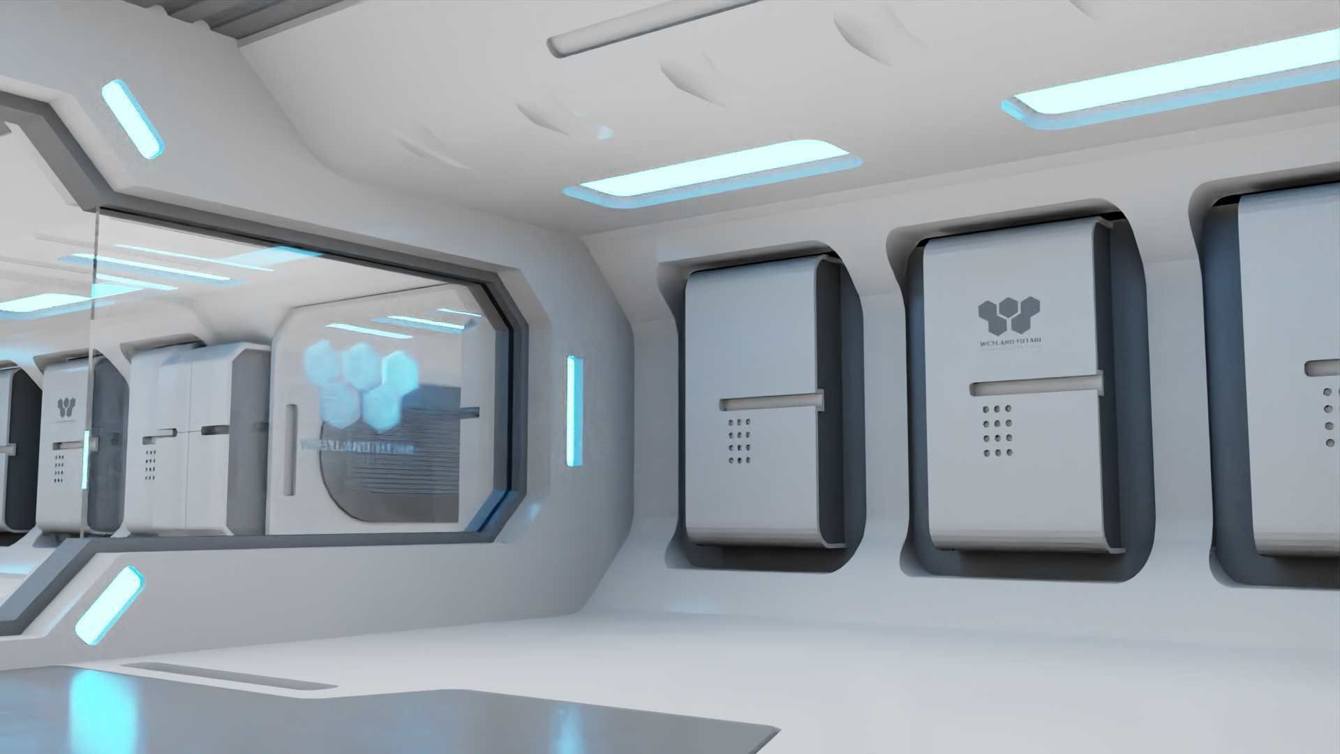 FUTURISTIC INTERIOR 3D model_2