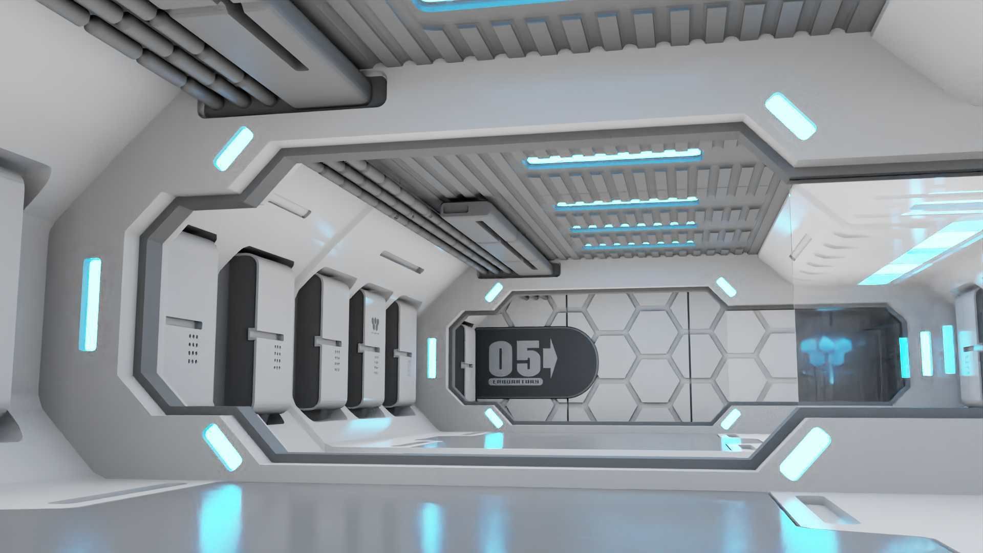  FUTURISTIC INTERIOR 3D model_9