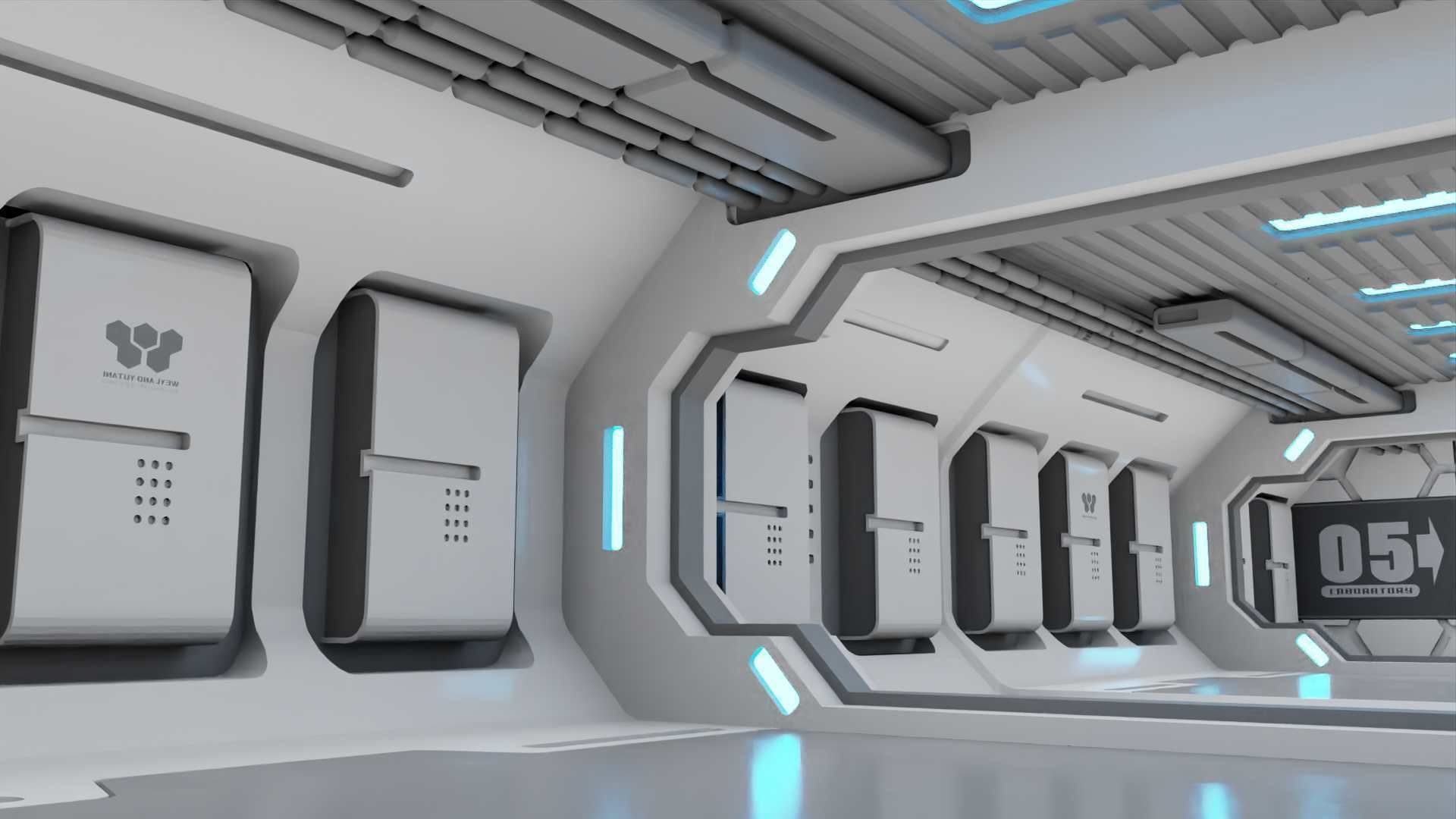  FUTURISTIC INTERIOR 3D model_8