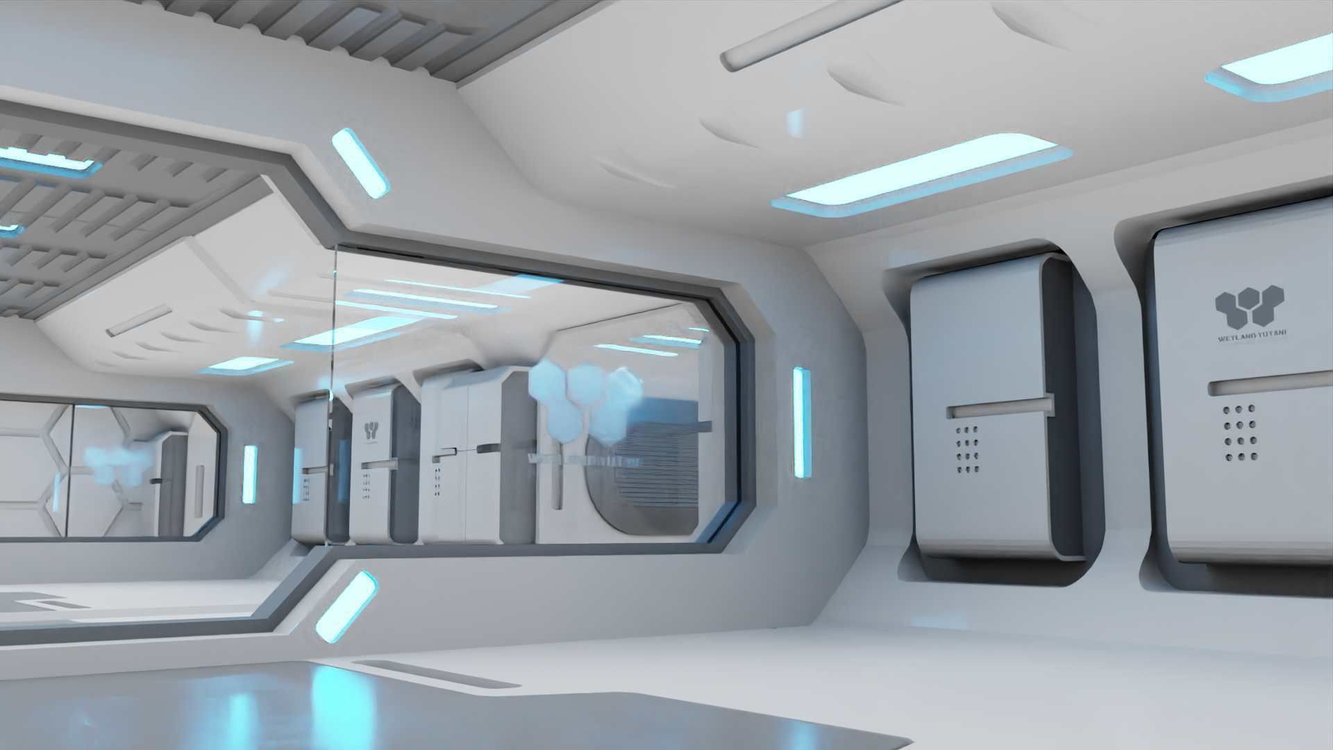  FUTURISTIC INTERIOR 3D model_1