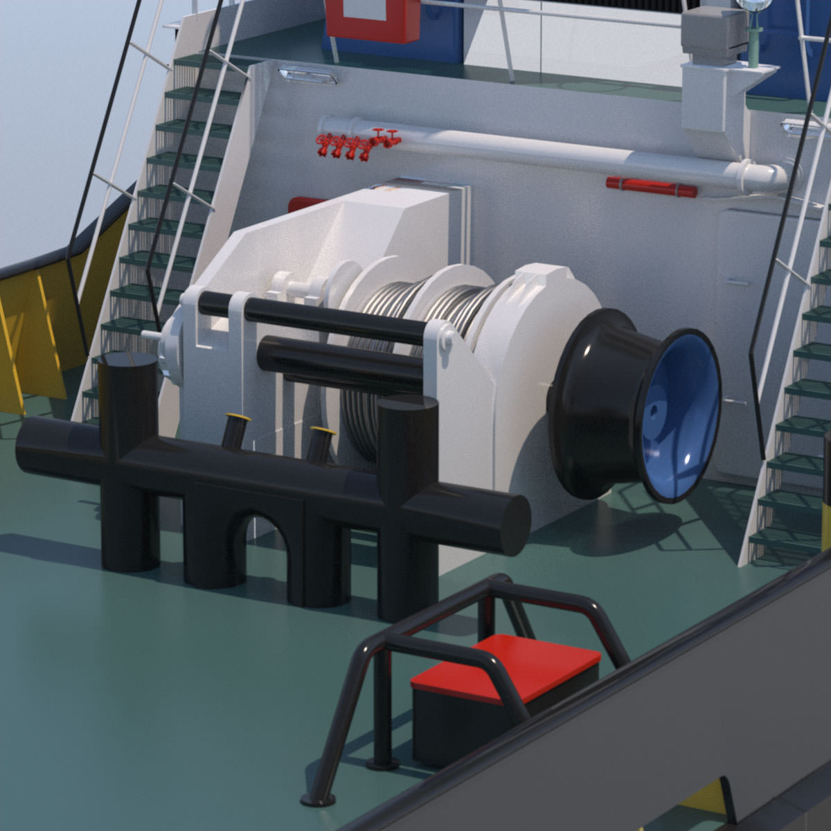 Harbour Tug Smit Japan 3D model_14
