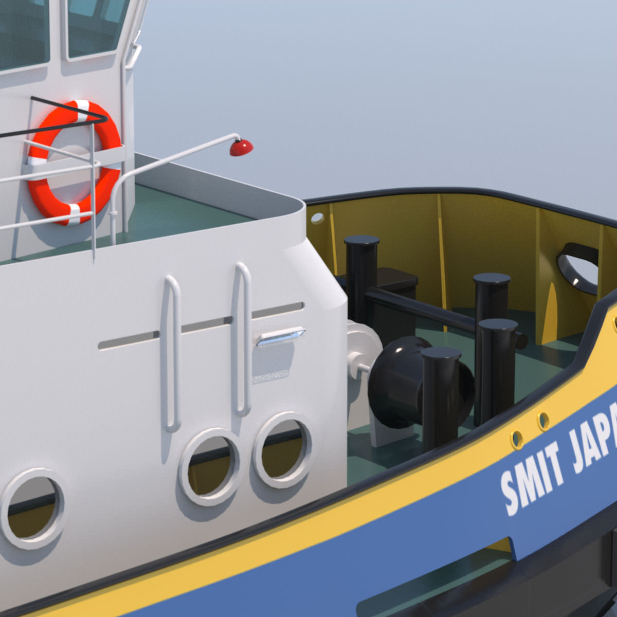 Harbour Tug Smit Japan 3D model_15