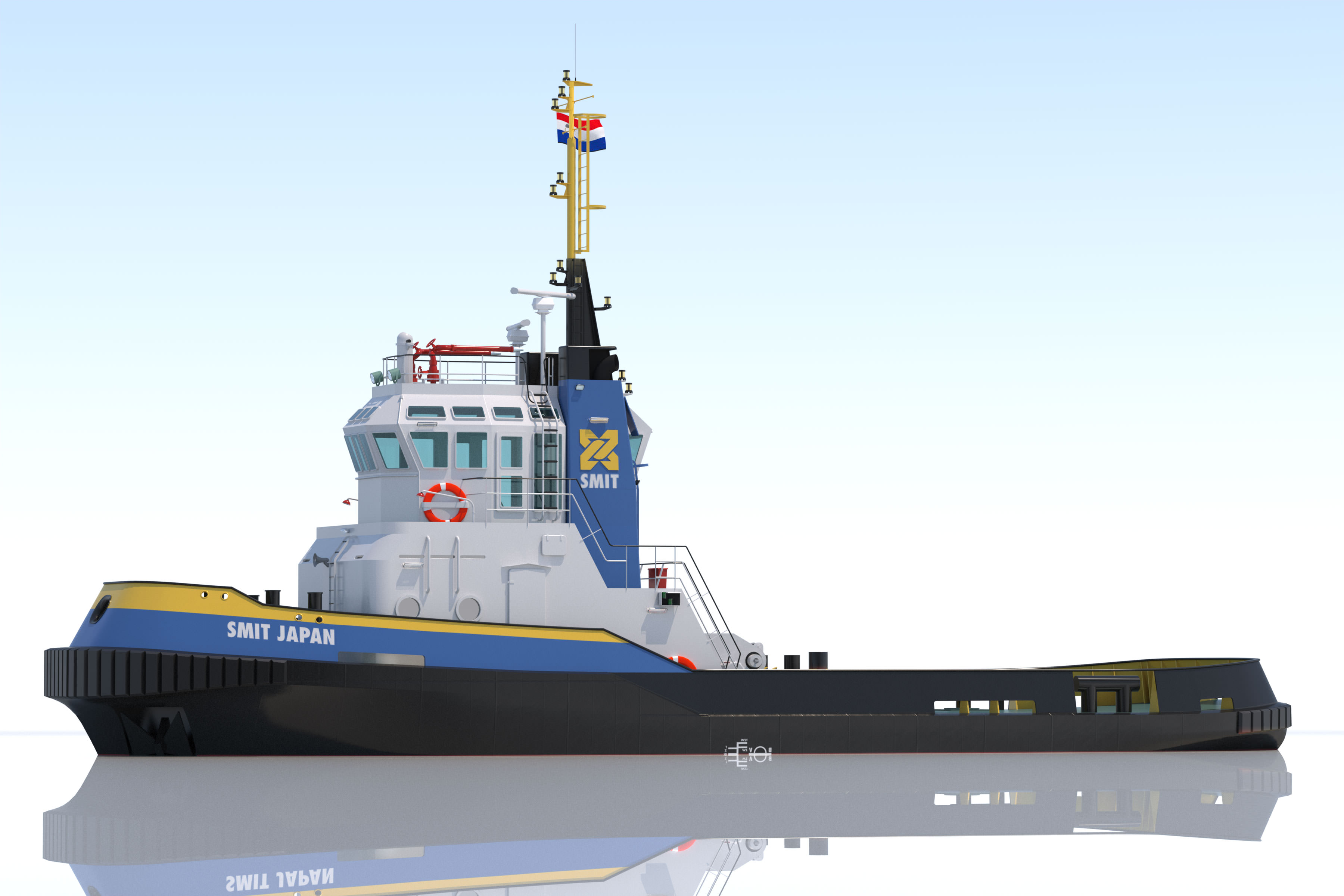 Harbour Tug Smit Japan 3D model_11