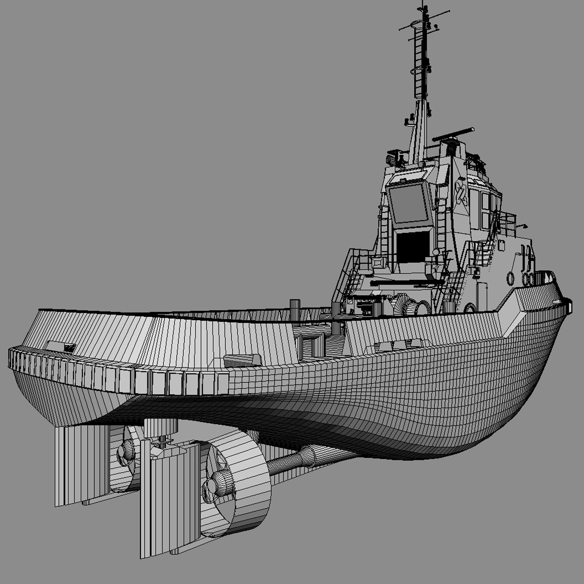 Harbour Tug Smit Japan 3D model_8