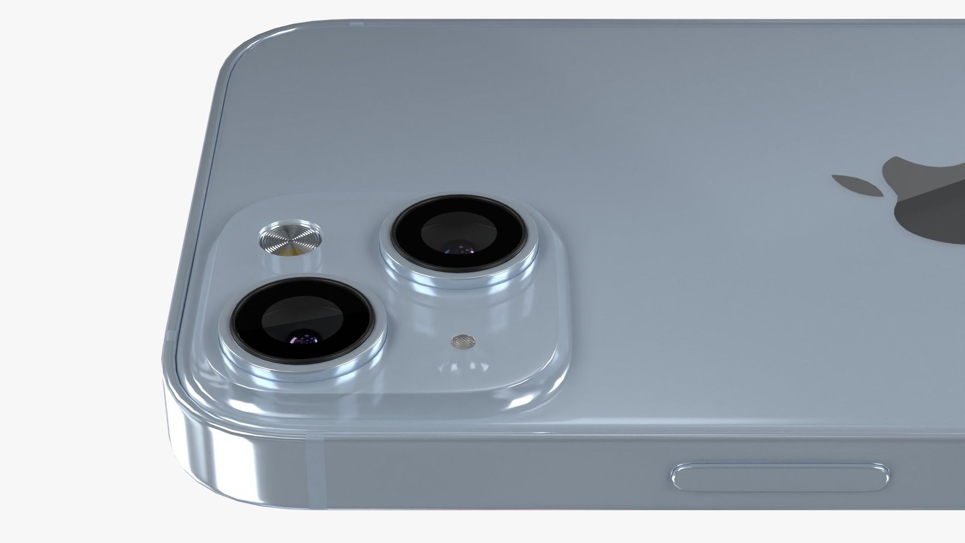 iPhone 14 Blue Low-poly 3D model_7