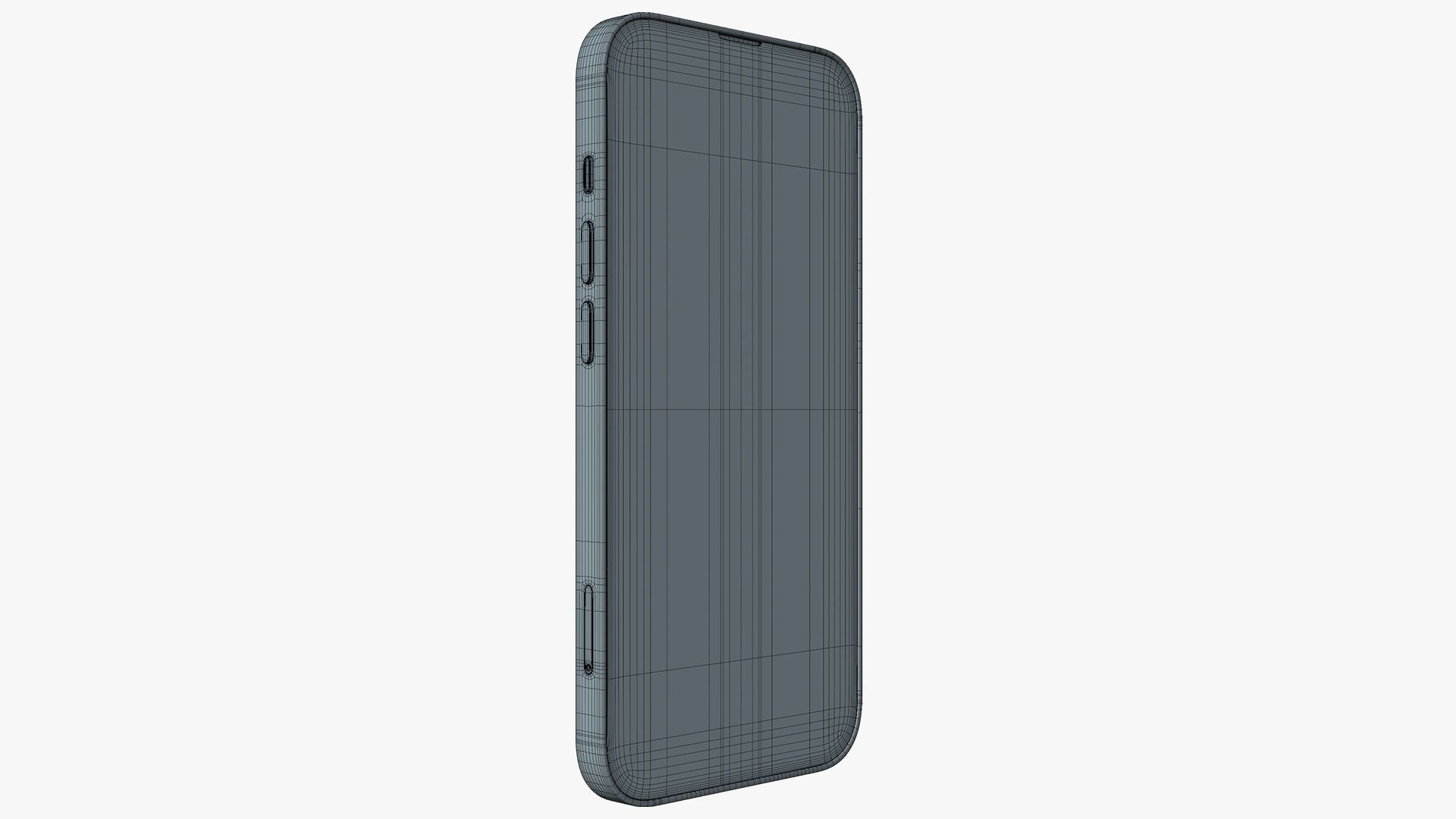 iPhone 14 Blue Low-poly 3D model_20