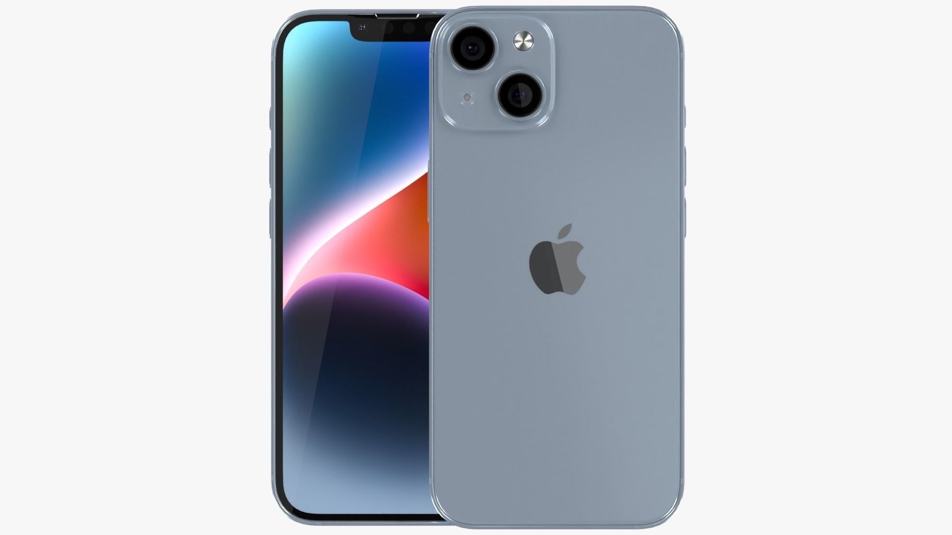 iPhone 14 Blue Low-poly 3D model_1