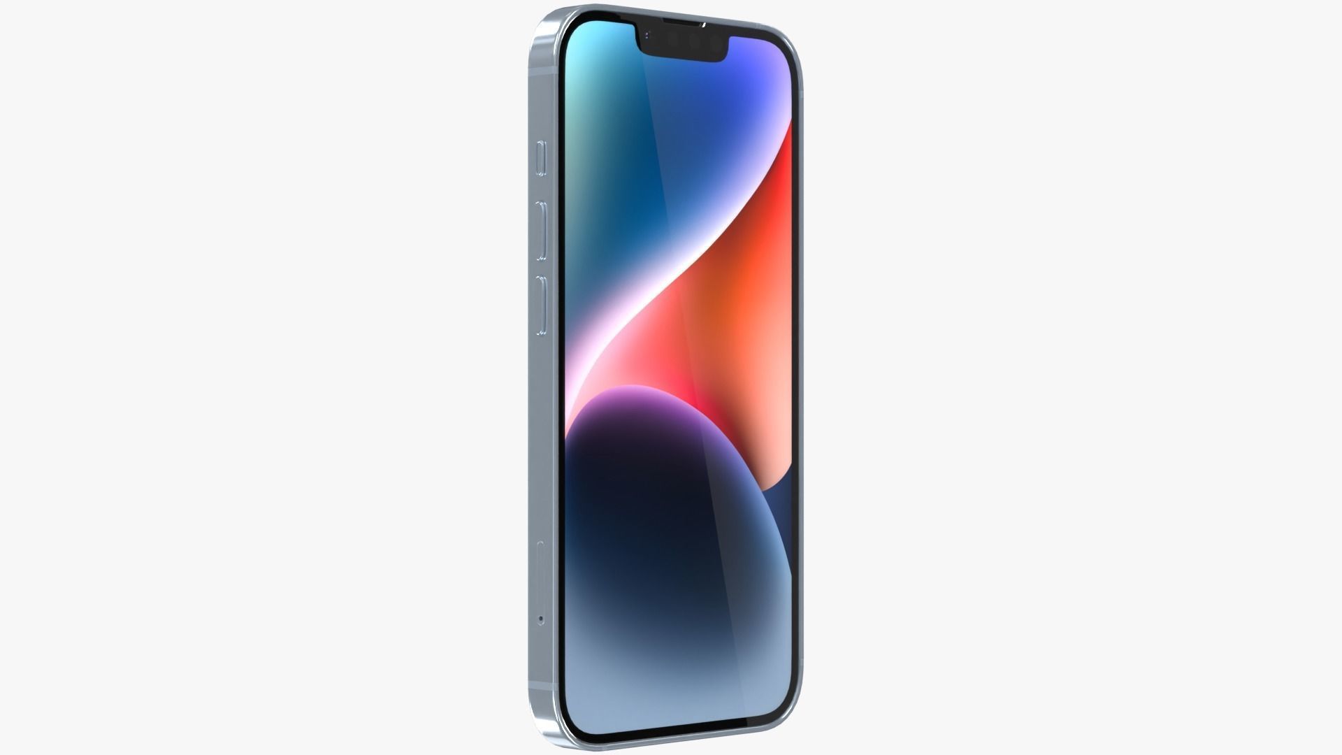 iPhone 14 Blue Low-poly 3D model_10