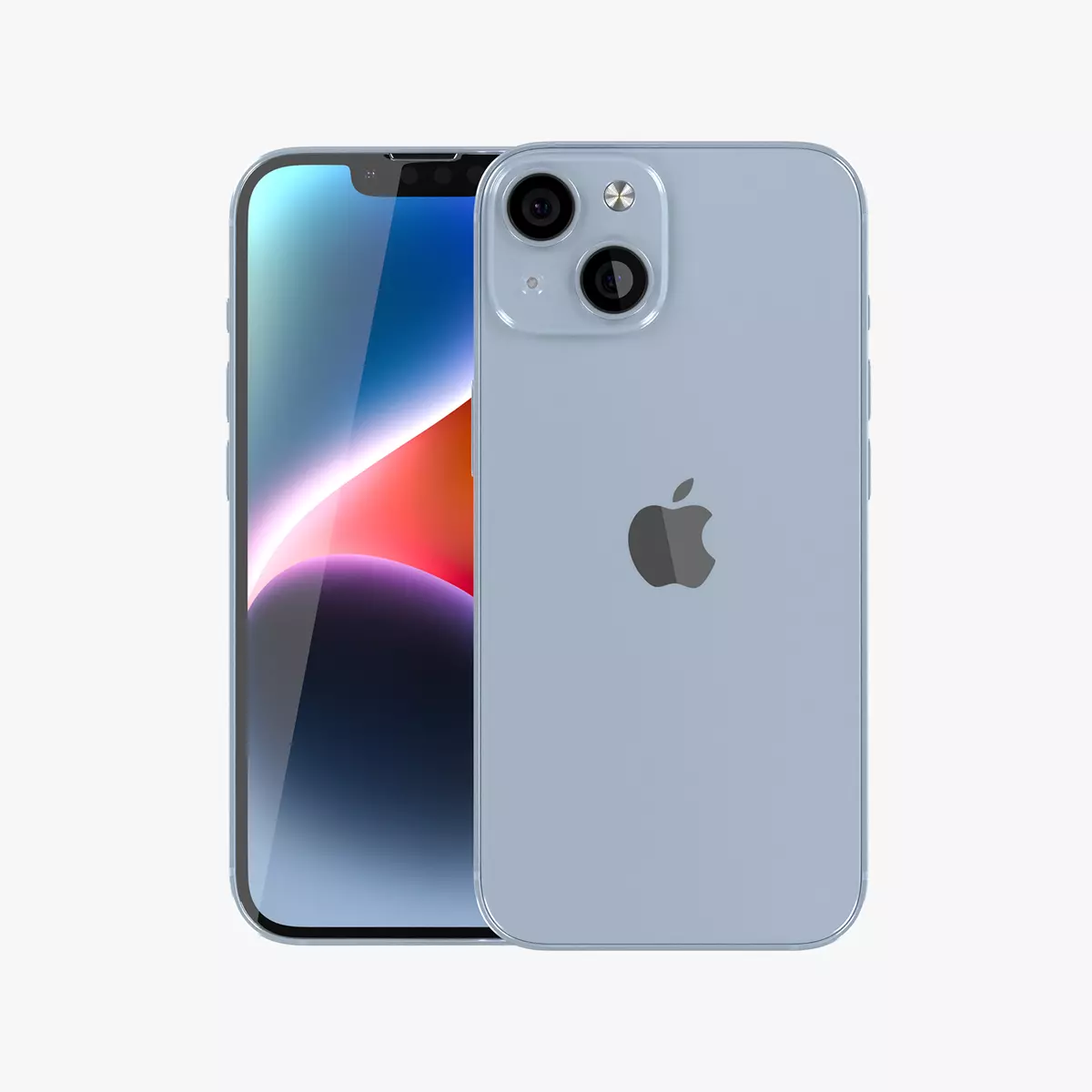 iPhone 14 Blue Low-poly 3D model_0