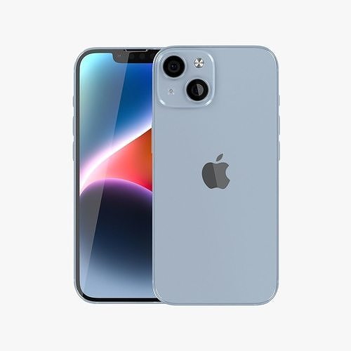 iPhone 14 Blue Low-poly 3D model
