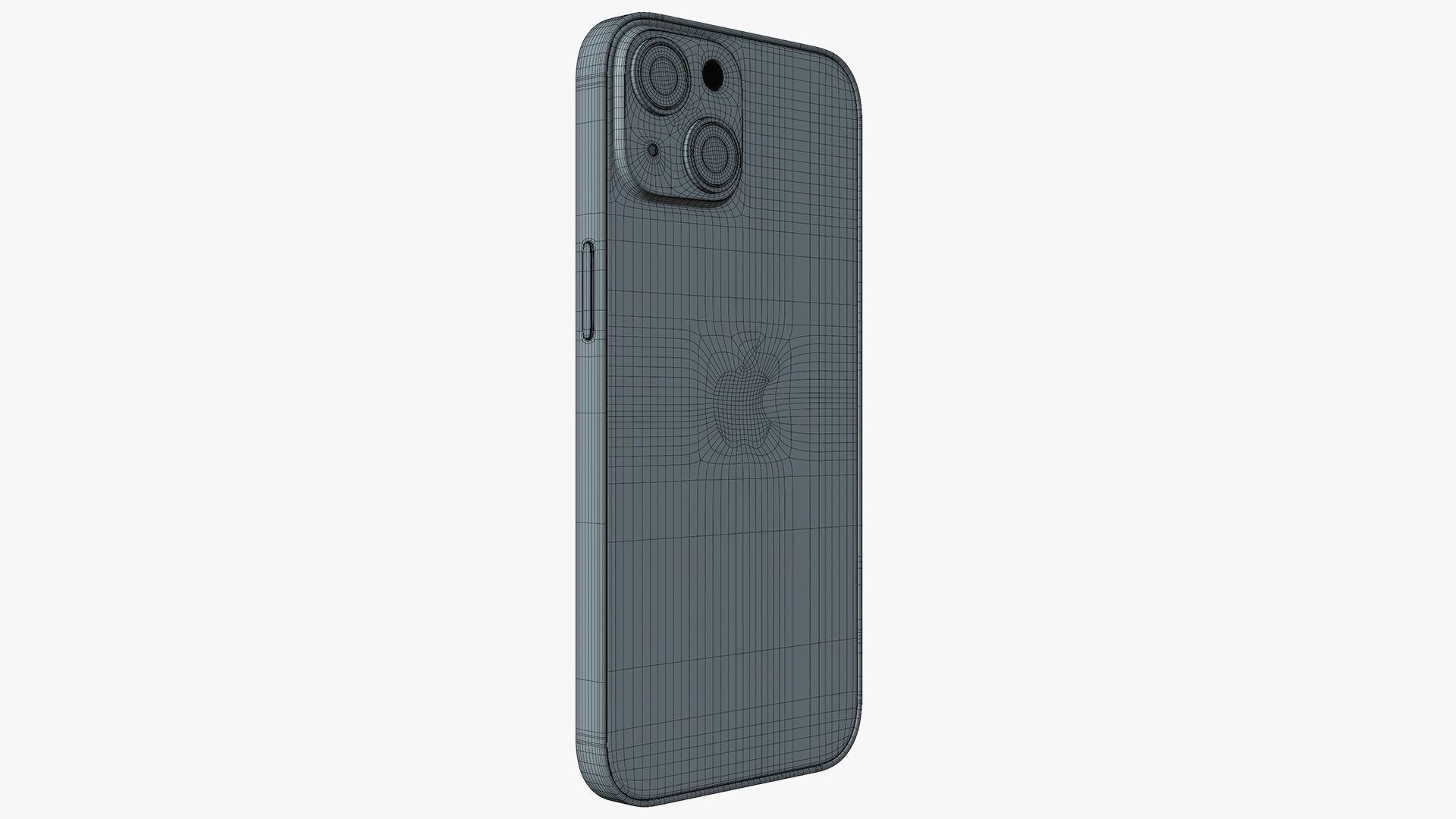 iPhone 14 Blue Low-poly 3D model_21