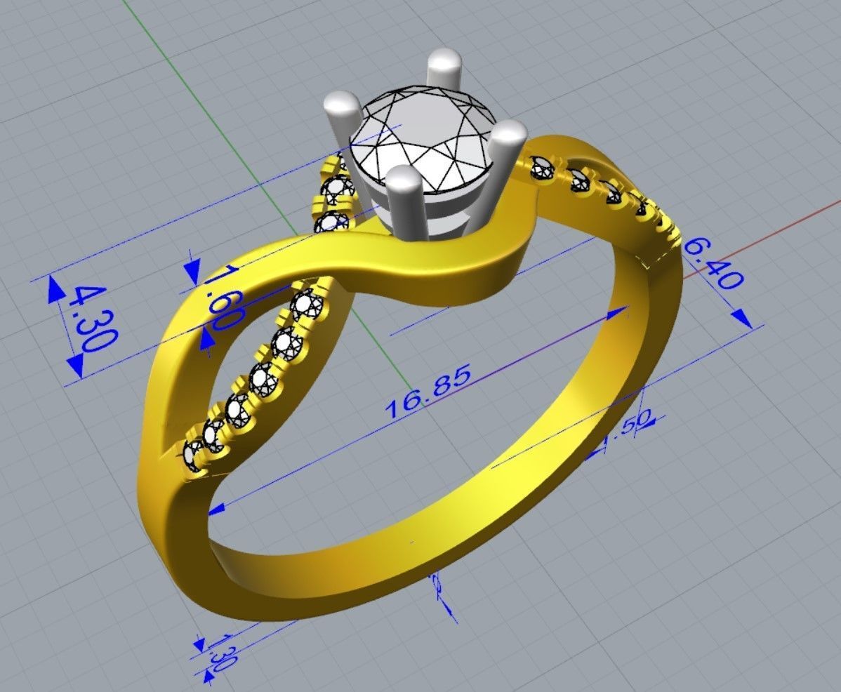 Ring 3DM STL OBJ model for 3D printing and CNC 3D print model_10
