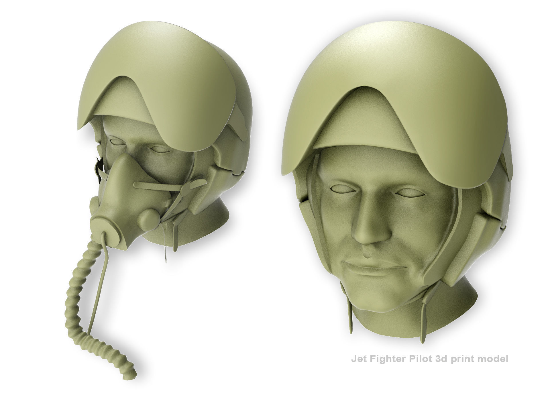 Jet Fighter Pilot  3D print model_4