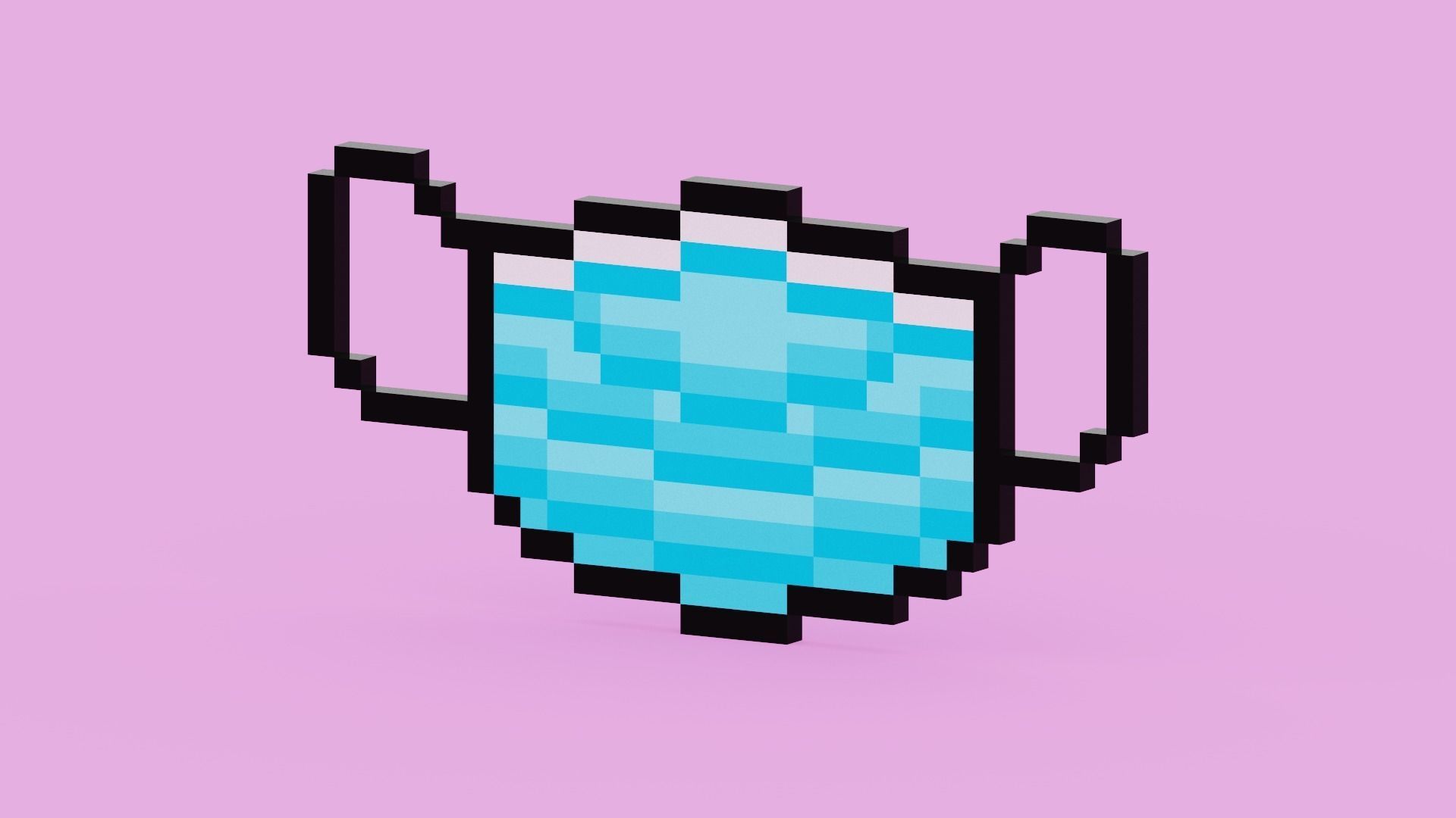 Pixel Surgery Mask Low-poly 3D model_1