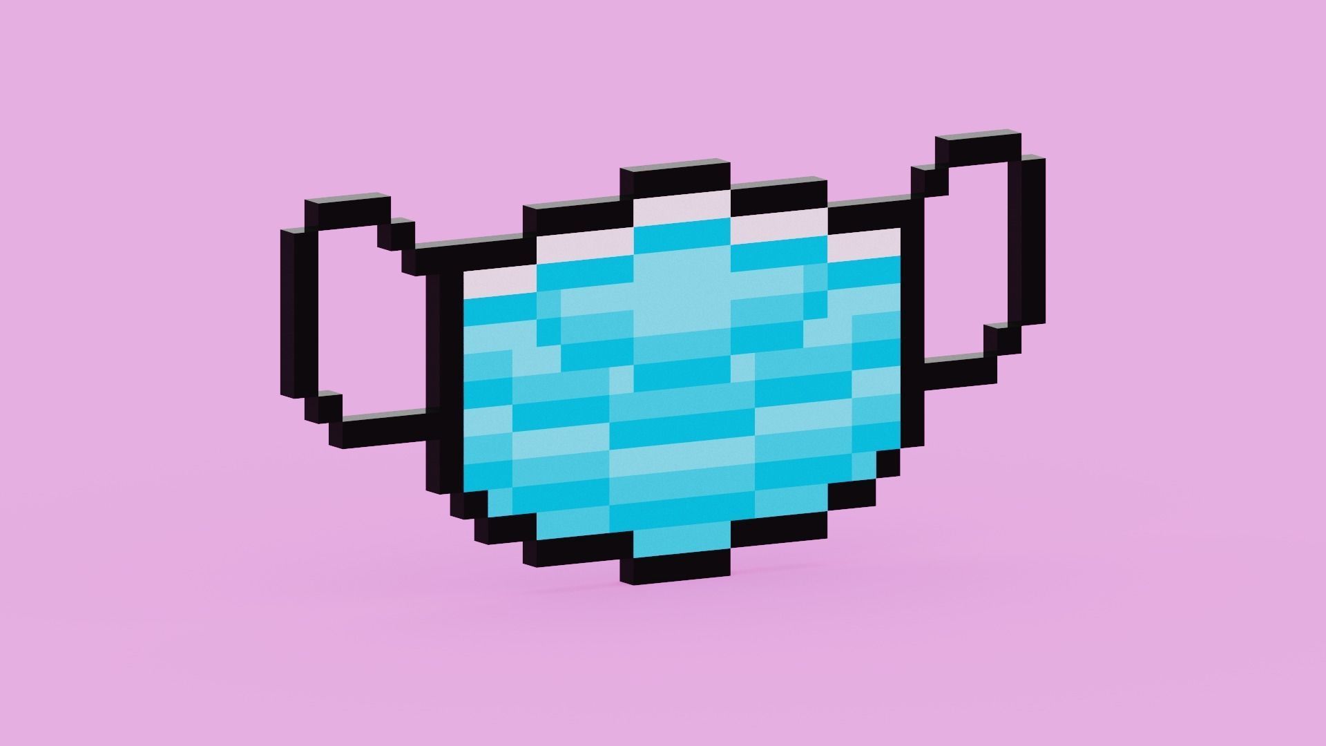 Pixel Surgery Mask Low-poly 3D model_11