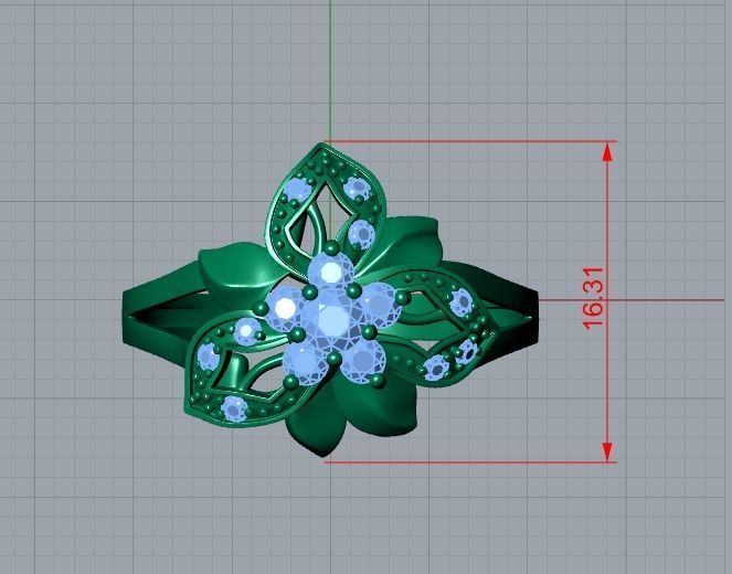 flower jewelry 3D print model_10