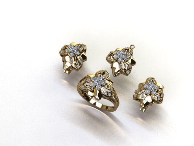 flower jewelry 3D print model_8