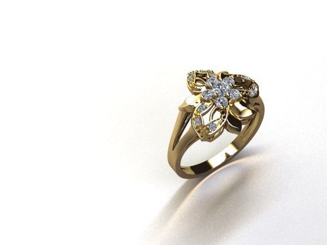 flower jewelry 3D print model_1