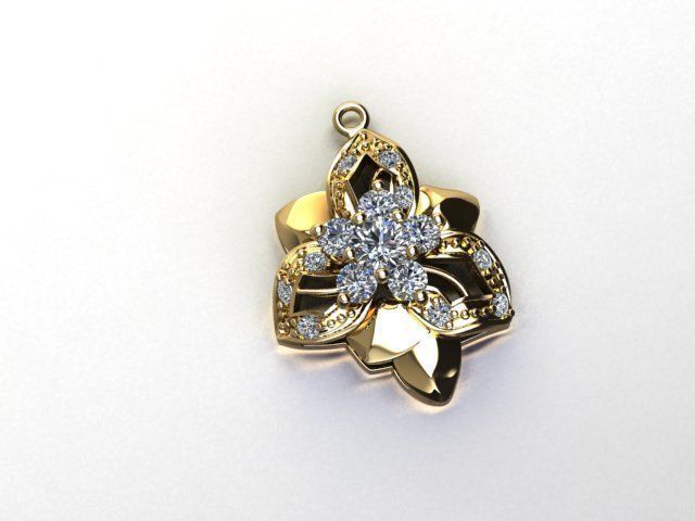 flower jewelry 3D print model_5