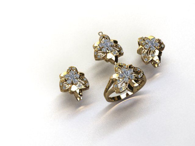 flower jewelry 3D print model_9