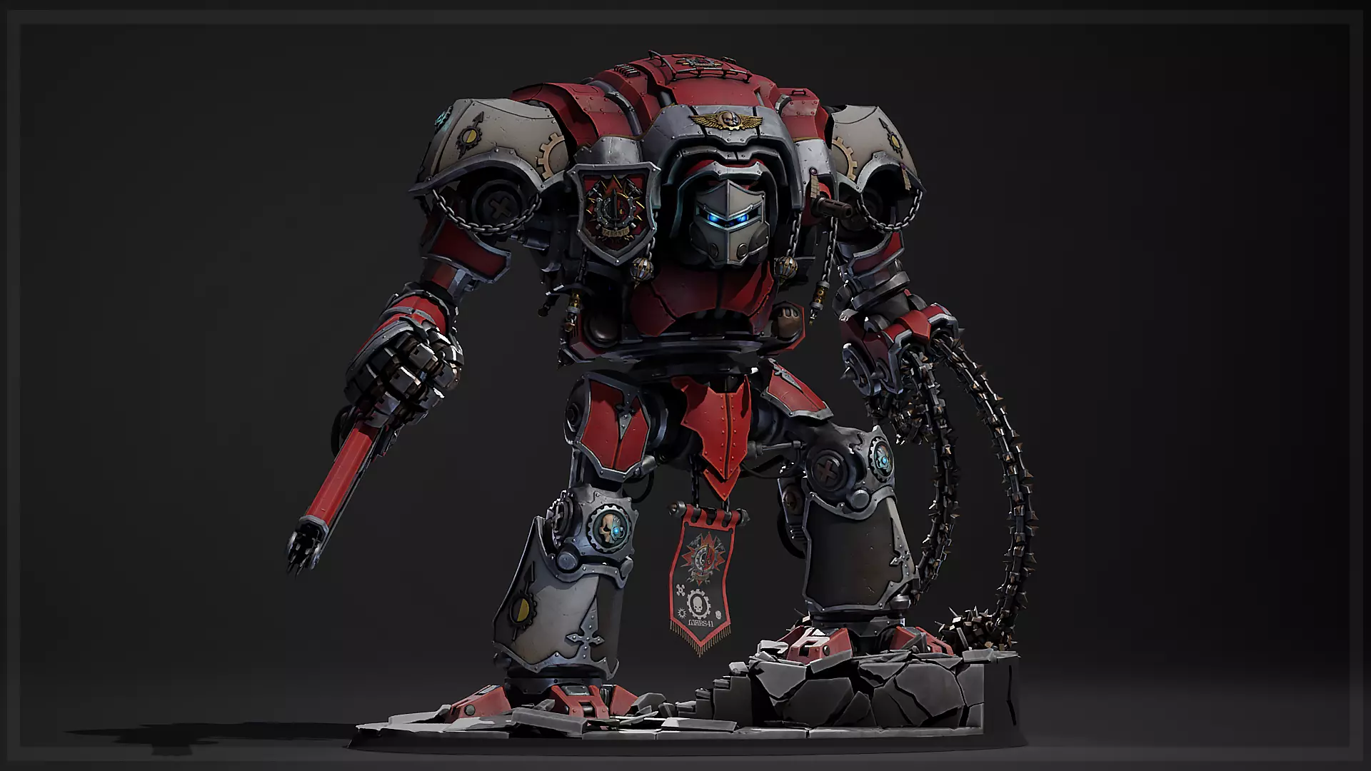 Imperial Knight close combat variant 3D print model_0