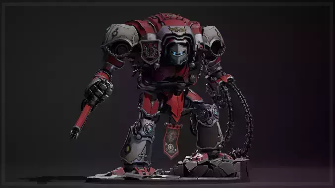 Imperial Knight close combat variant 3D print model