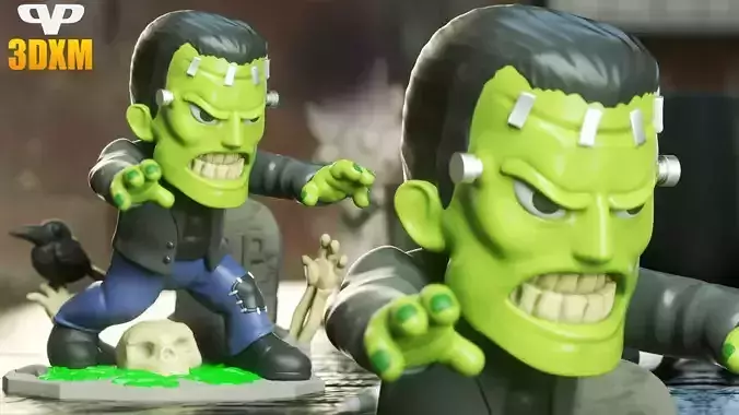 Frankenstein Chibi STL for 3D Printing ChibiSTL 3DXM