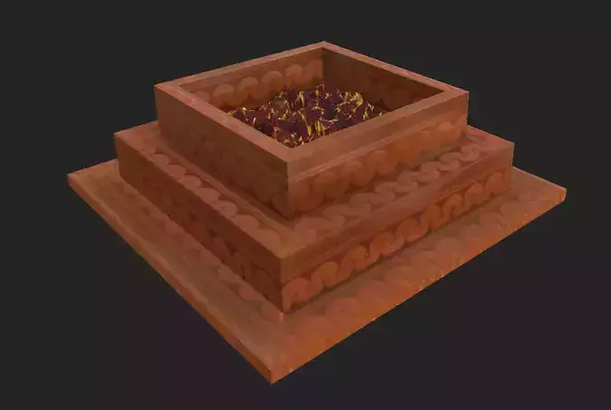 Yoga Pit Low poly Model