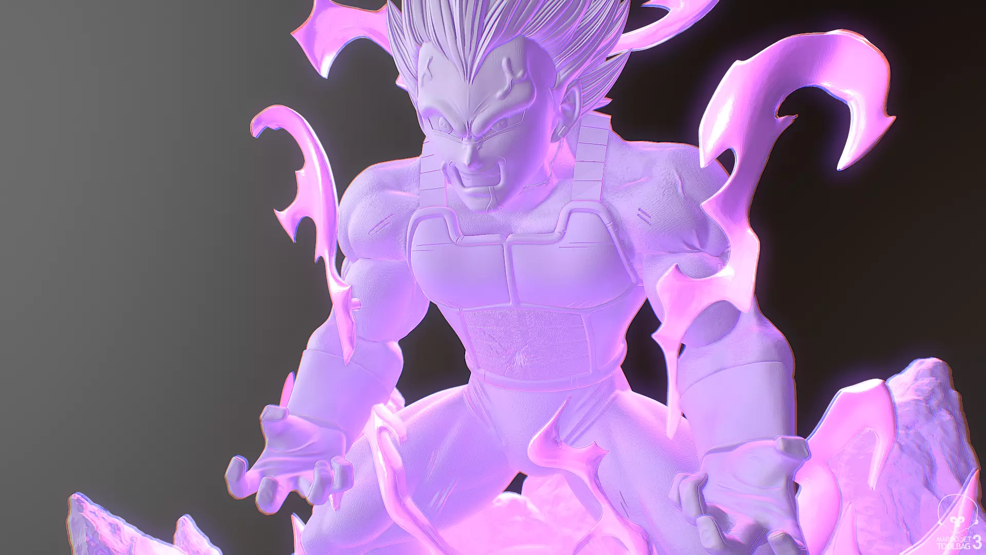 Vegeta Ego - Insanity Face 3D print model_0